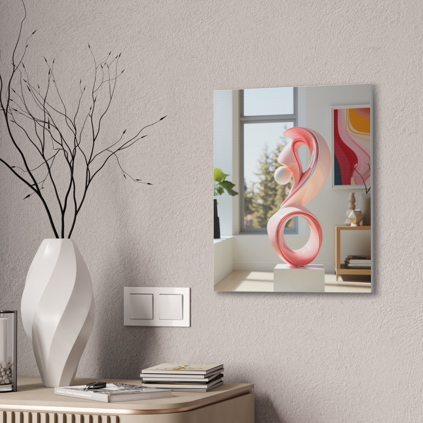 Timeless Elegance: Refined Pink Hues Canvas Print for Sophisticated Living Spaces