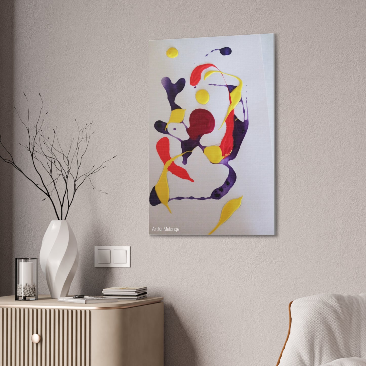 Primary Elegance: A Symphony of Sophistication Canvas Print