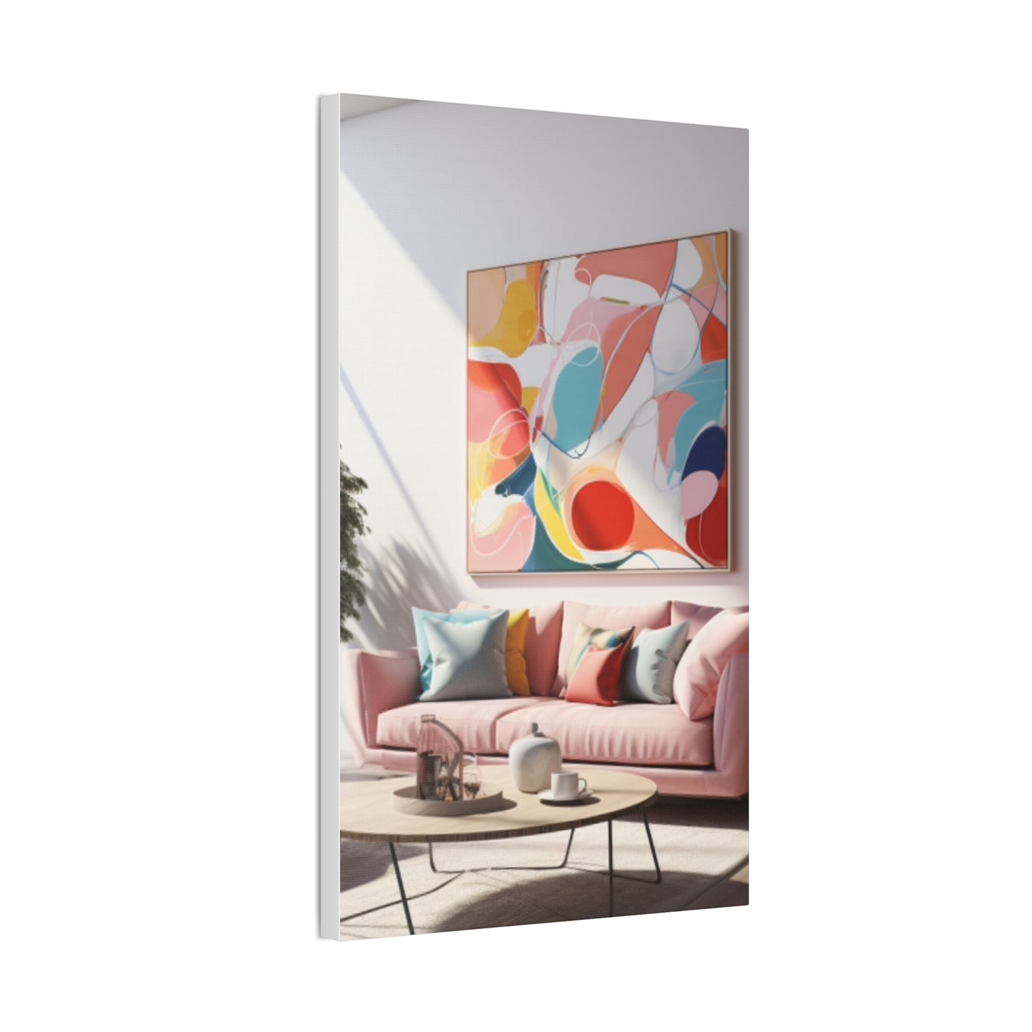 Timeless Elegance: Refined Pink Hues Canvas Print for Sophisticated Living Spaces