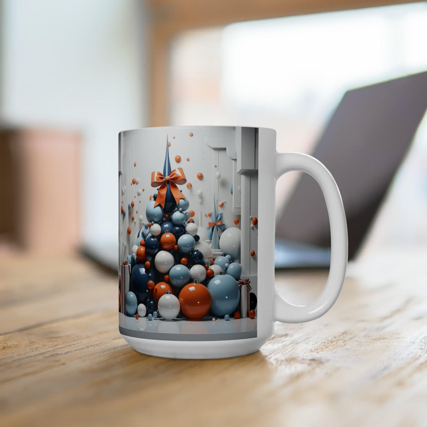 Cozy Holiday Mugs: Embrace the Season with Our Festive Living Scenes 15oz