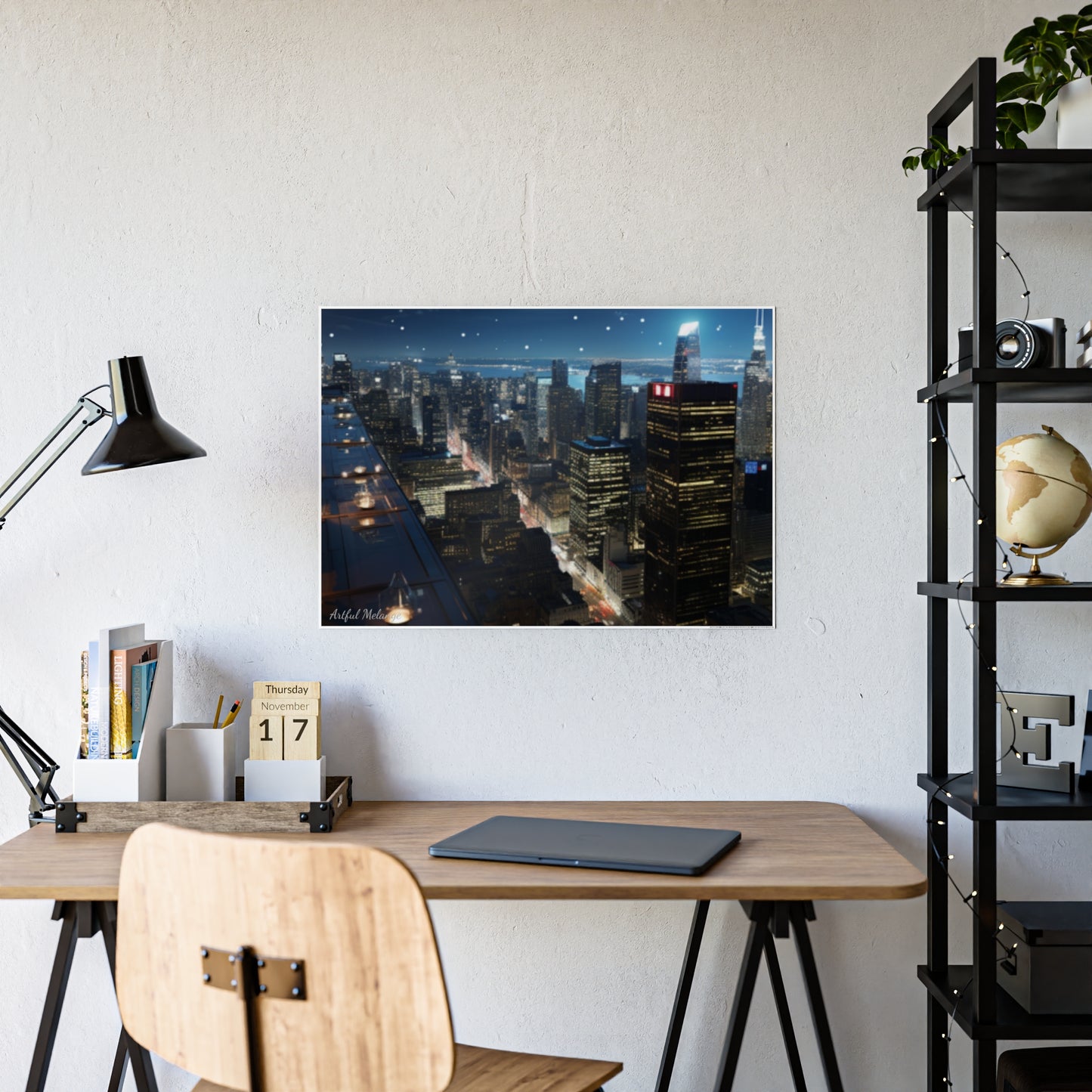 Skyline Vista: Hyper-Realistic 3D Cityscape Posters