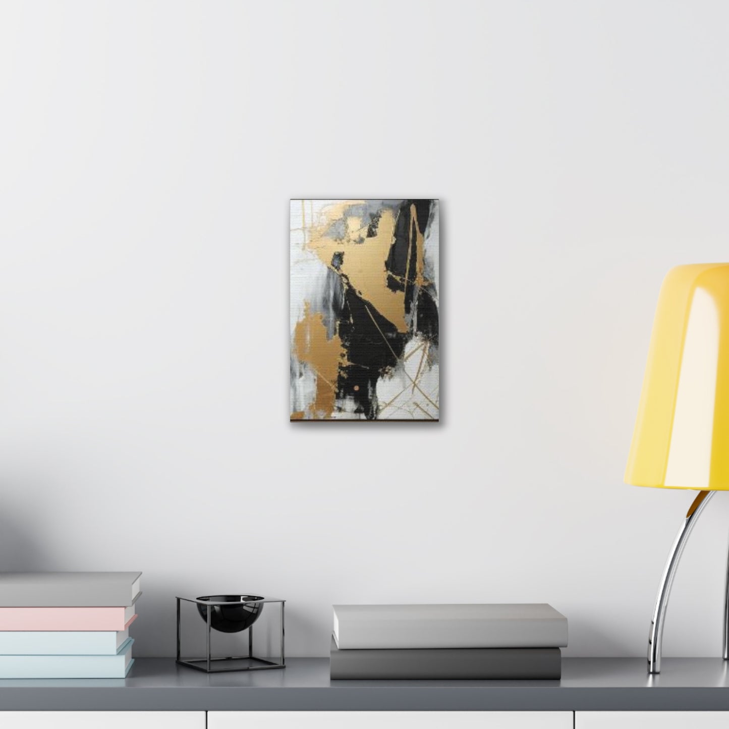 Gold and Black Elegance: A Symphony of Sophistication Canvas Print