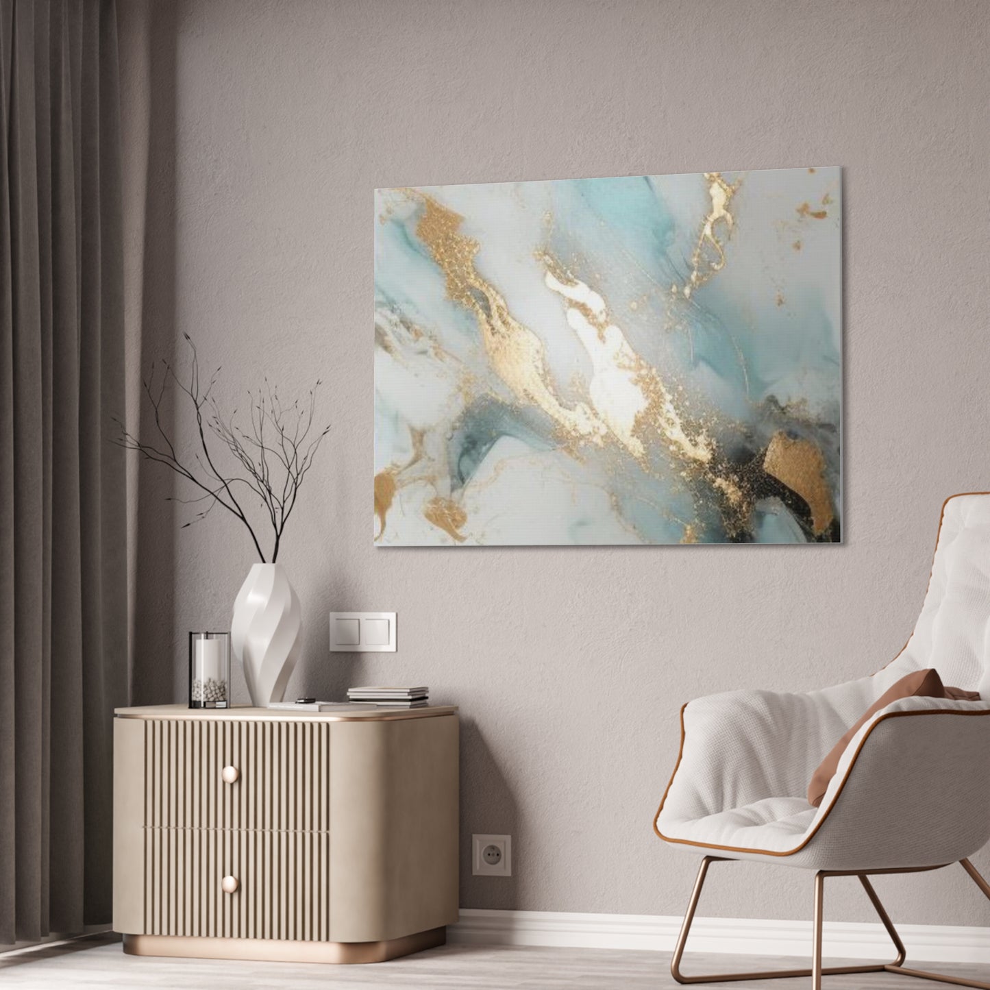 Gold Elegance: A Symphony of Sophistication Canvas Print