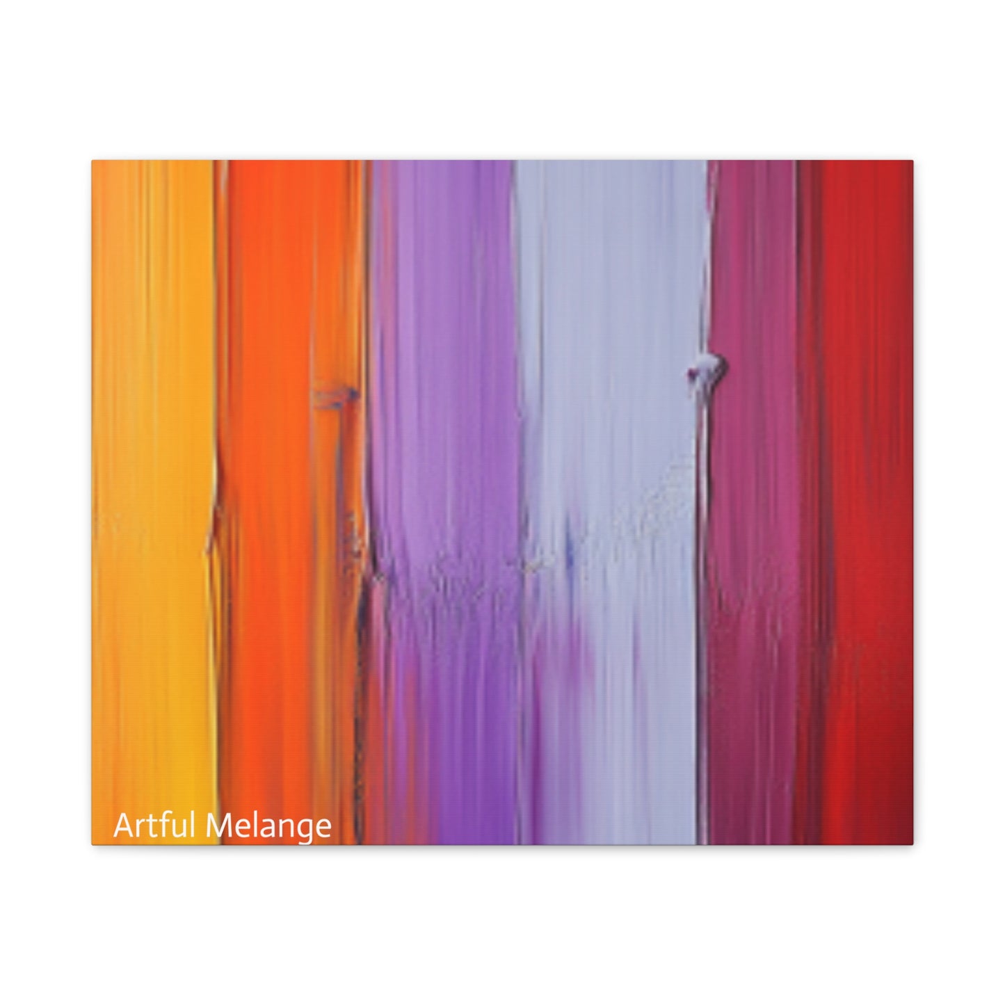 Acrylic Abstract Canvas Print - Homage to the Divine Nine/Red White Purple and Gold 5