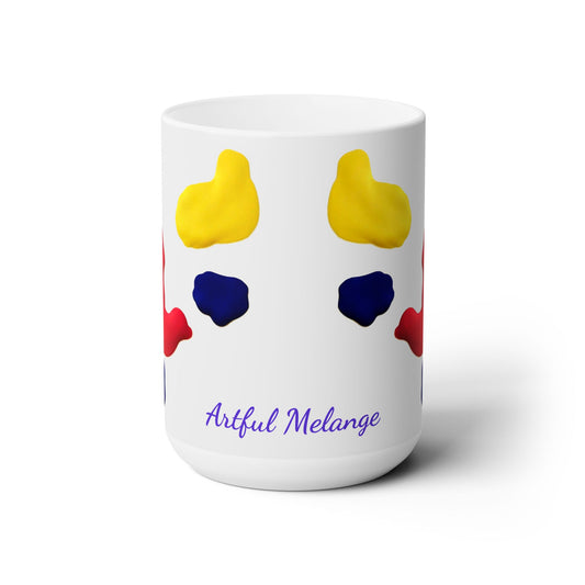 Artsy Abstract Ceramic Mug 15oz