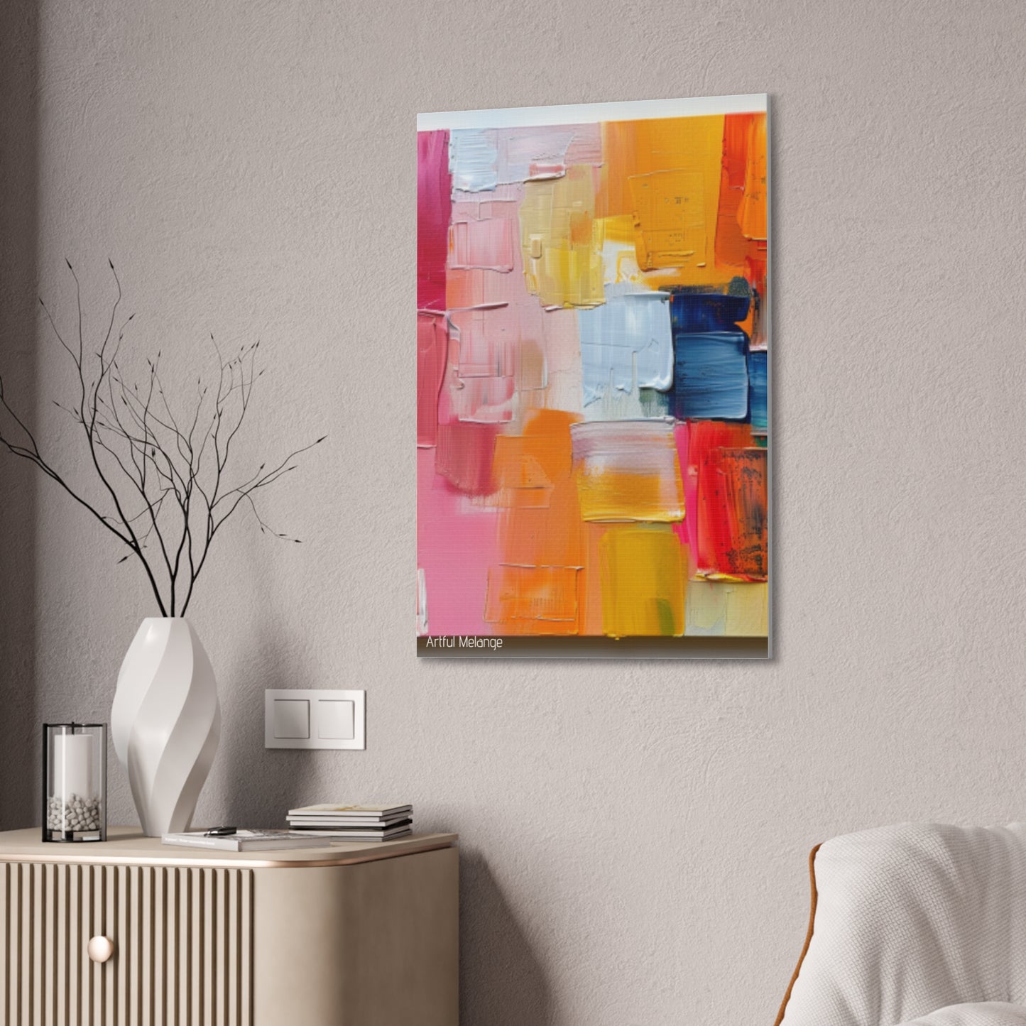 Primary Elegance: A Symphony of Sophistication Canvas Print