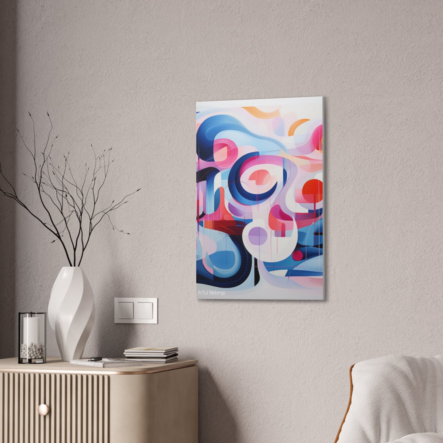 Primary Elegance: A Symphony of Sophistication Canvas Print