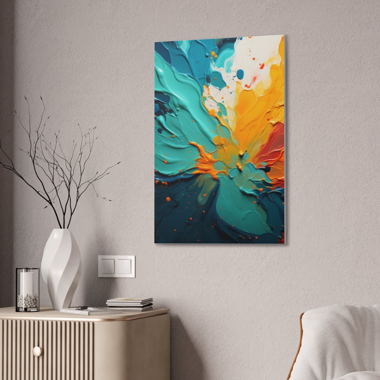 Primary Elegance: A Symphony of Sophistication Canvas Print