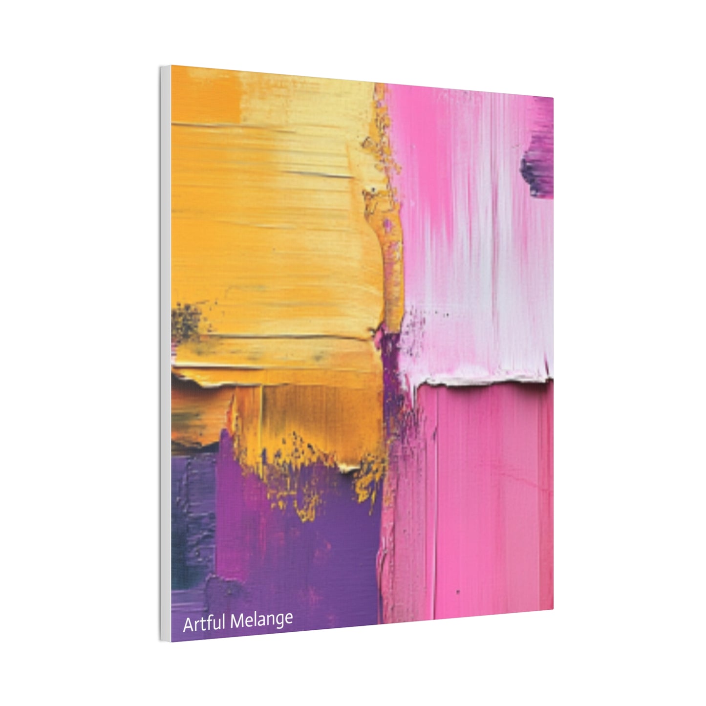 Acrylic Abstract Canvas Print - Homage to the Divine Nine/Gold Purple Pink and Green 5