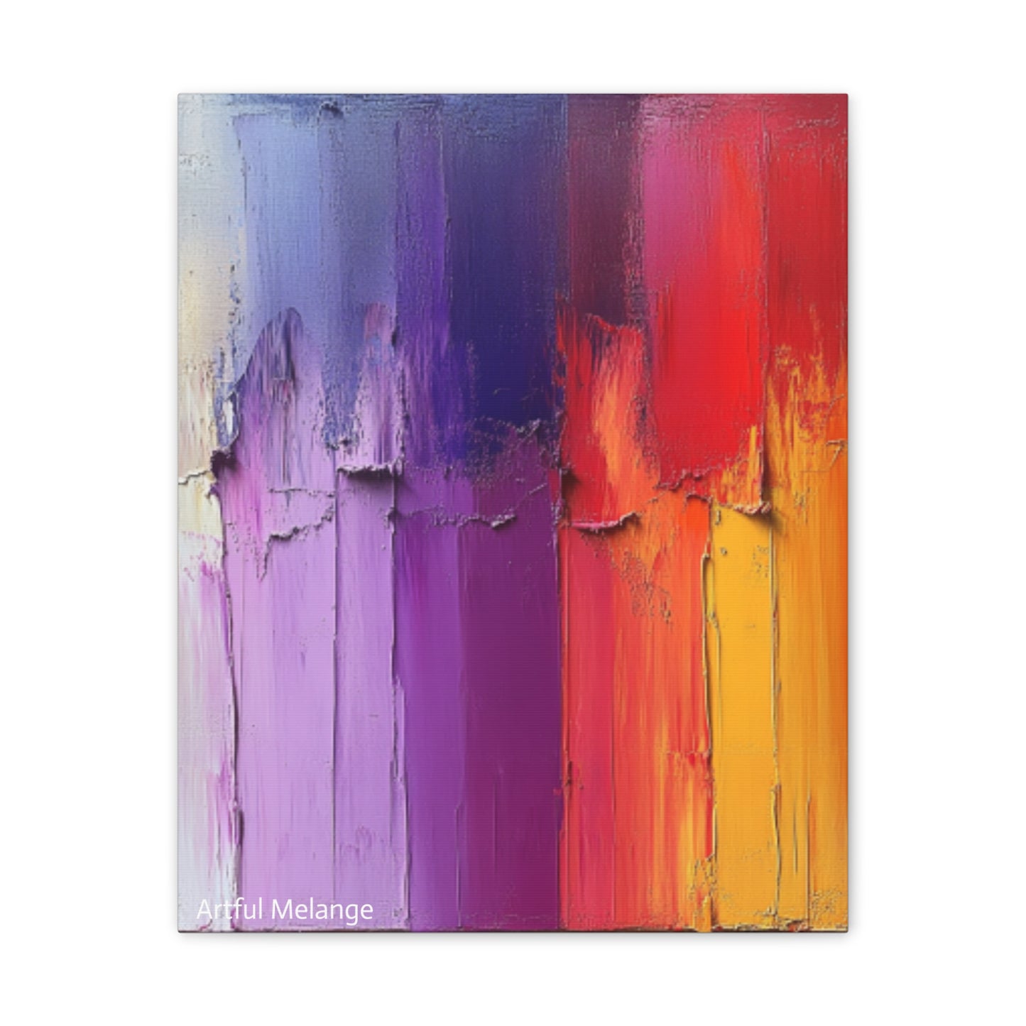 Acrylic Abstract Canvas Print - Homage to the Divine Nine/Red White Purple and Gold 4