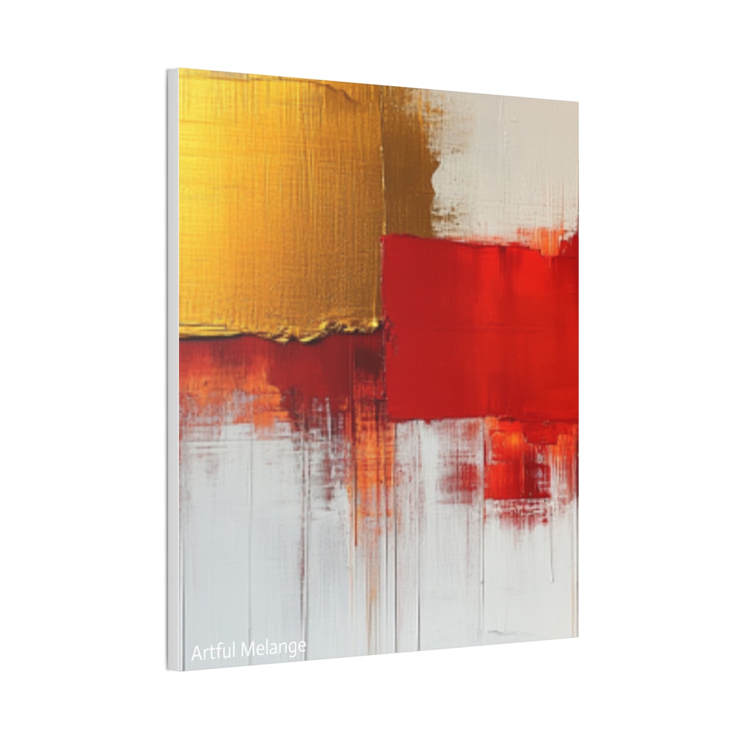 Acrylic Abstract Canvas Print - Homage to the Divine Nine/Red White and Gold 9