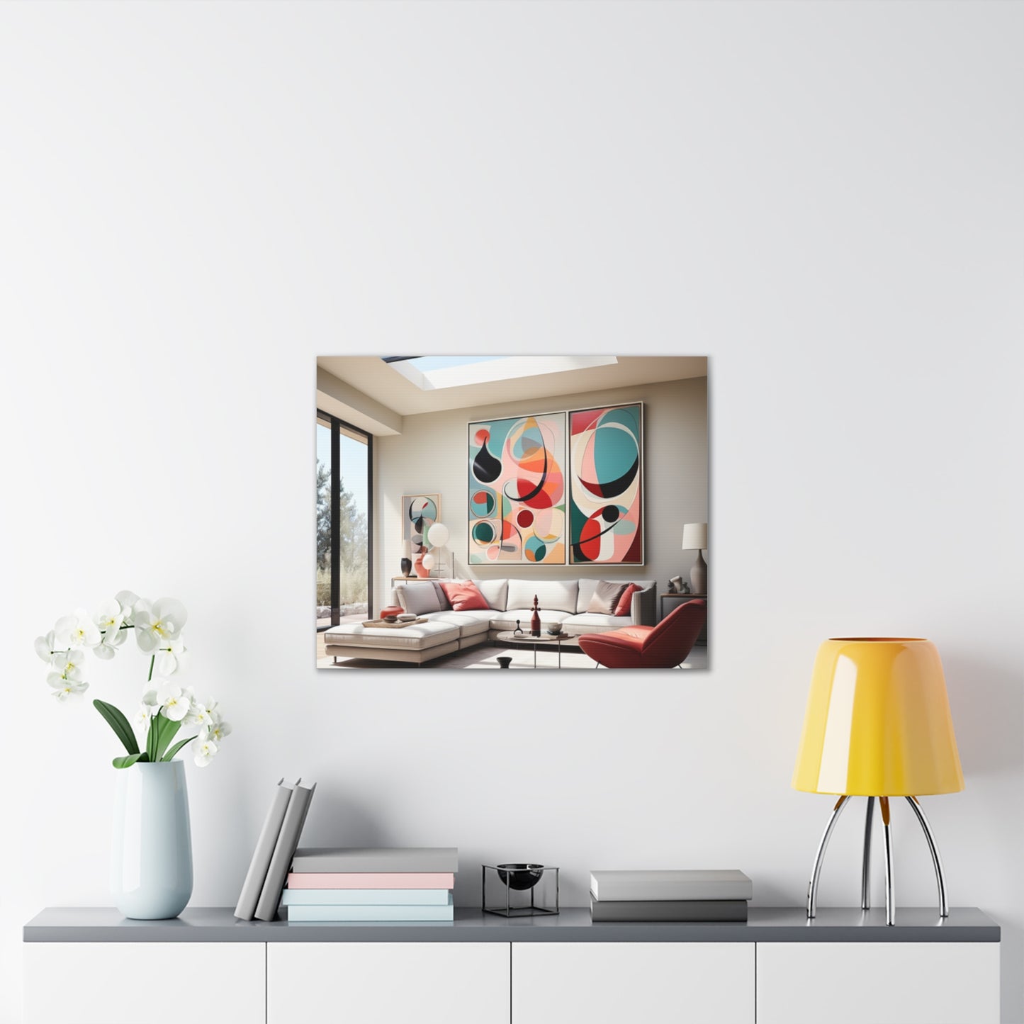 Timeless Elegance: Refined Pink Hues Canvas Print for Sophisticated Living Spaces