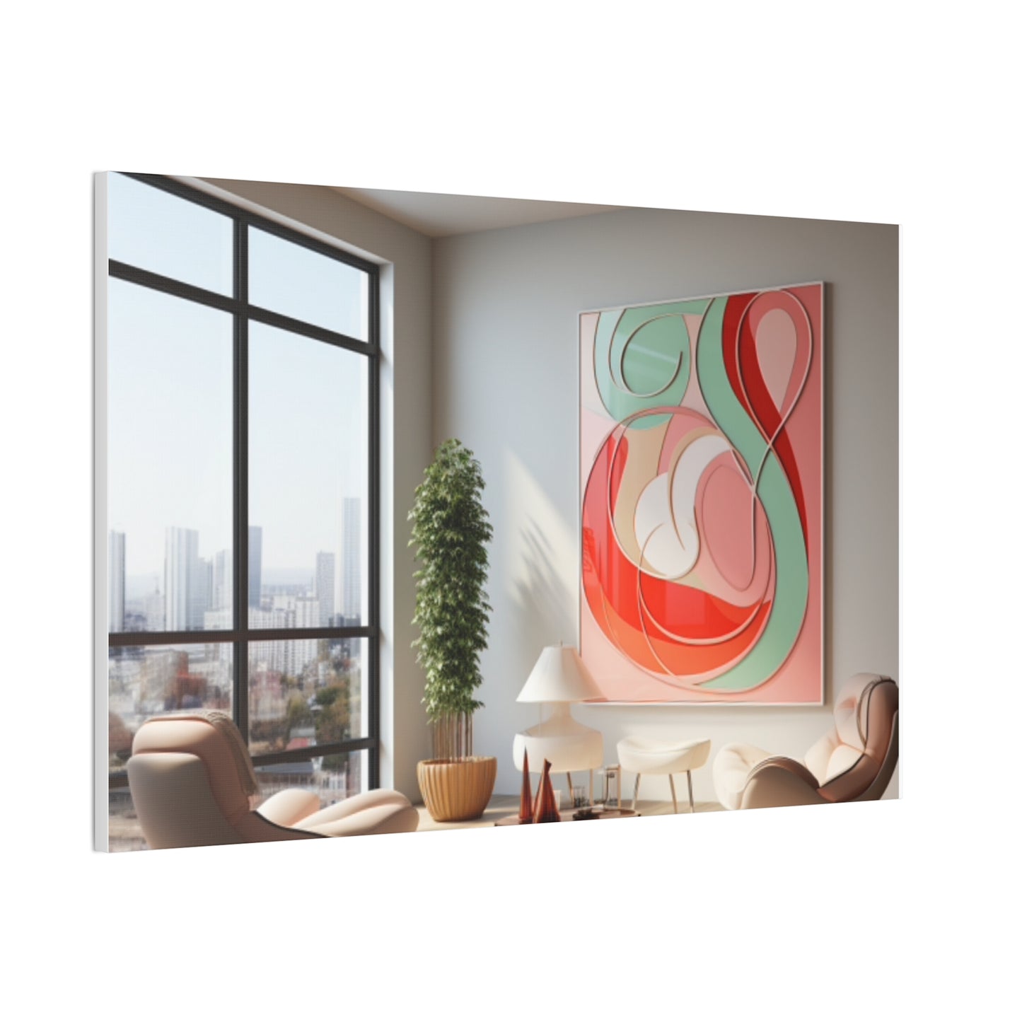 Timeless Elegance: Refined Pink Hues Canvas Print for Sophisticated Living Spaces