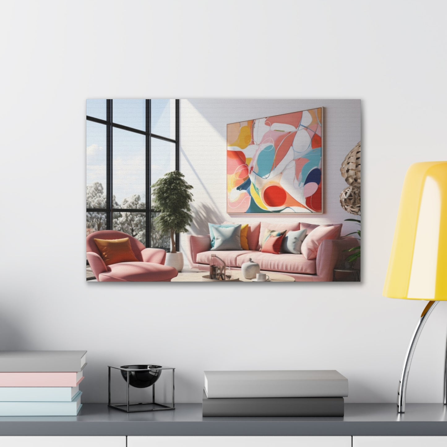 Timeless Elegance: Refined Pink Hues Canvas Print for Sophisticated Living Spaces