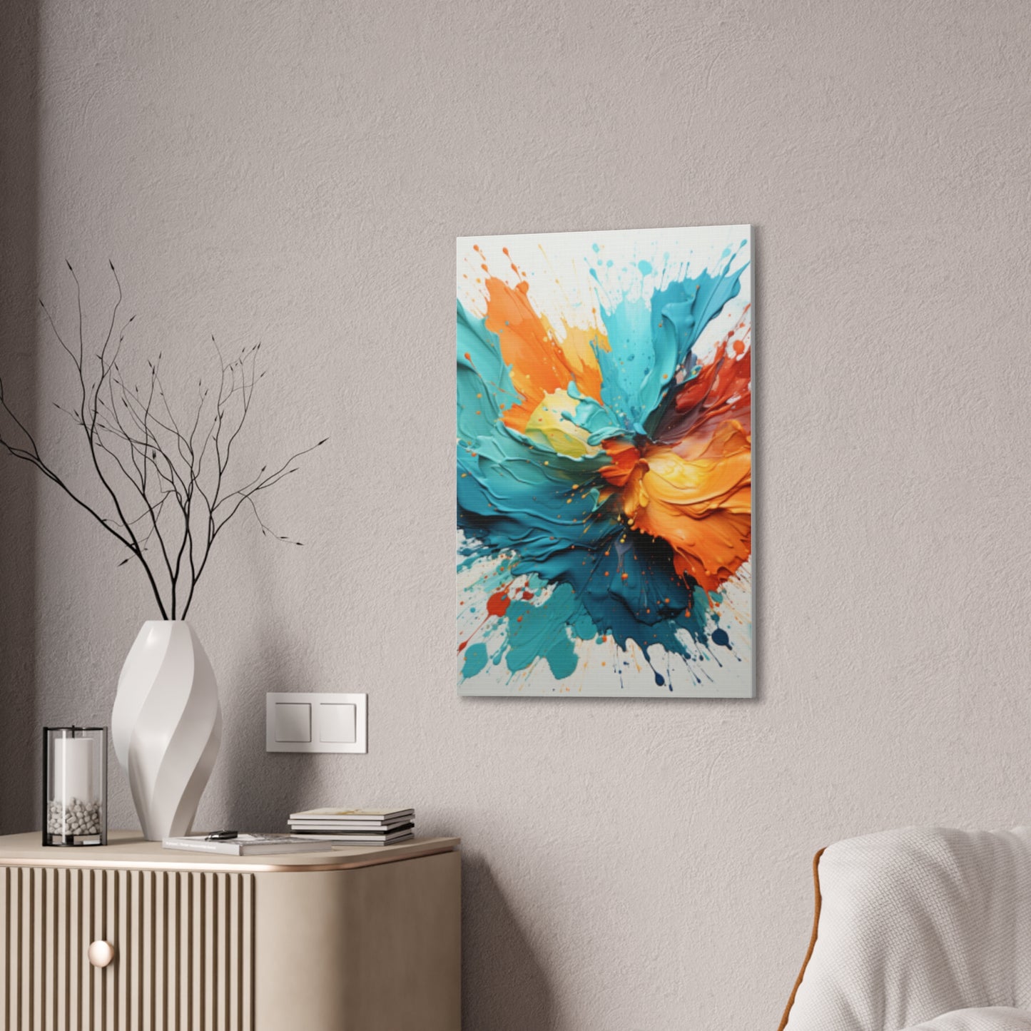 Primary Elegance: A Symphony of Sophistication Canvas Print