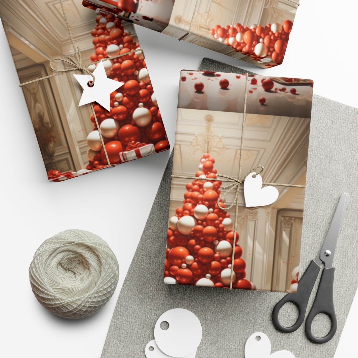 Elegant Red Holiday Wrapping Paper Collection – Elevate Your Gifts with Sophisticated Style