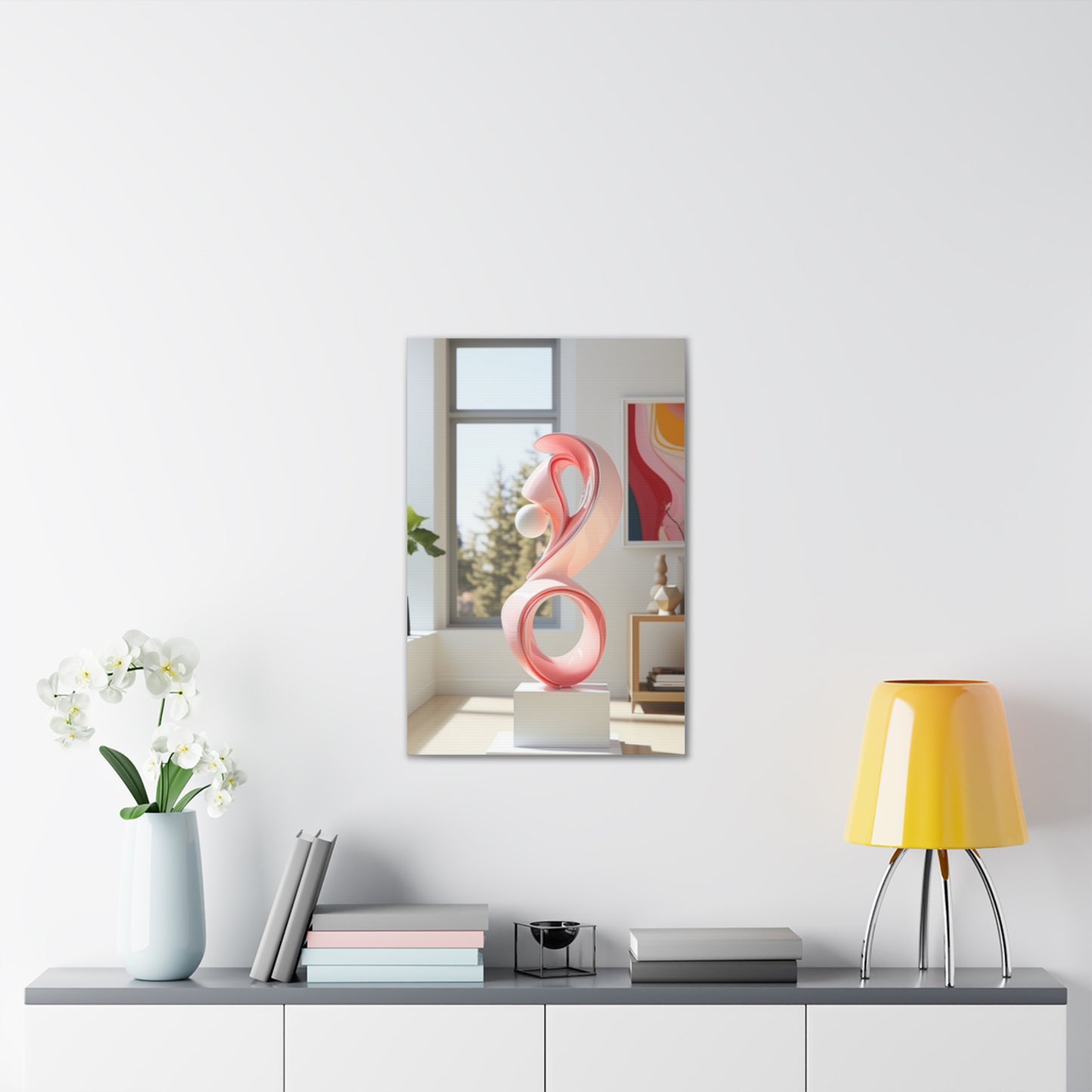 Timeless Elegance: Refined Pink Hues Canvas Print for Sophisticated Living Spaces