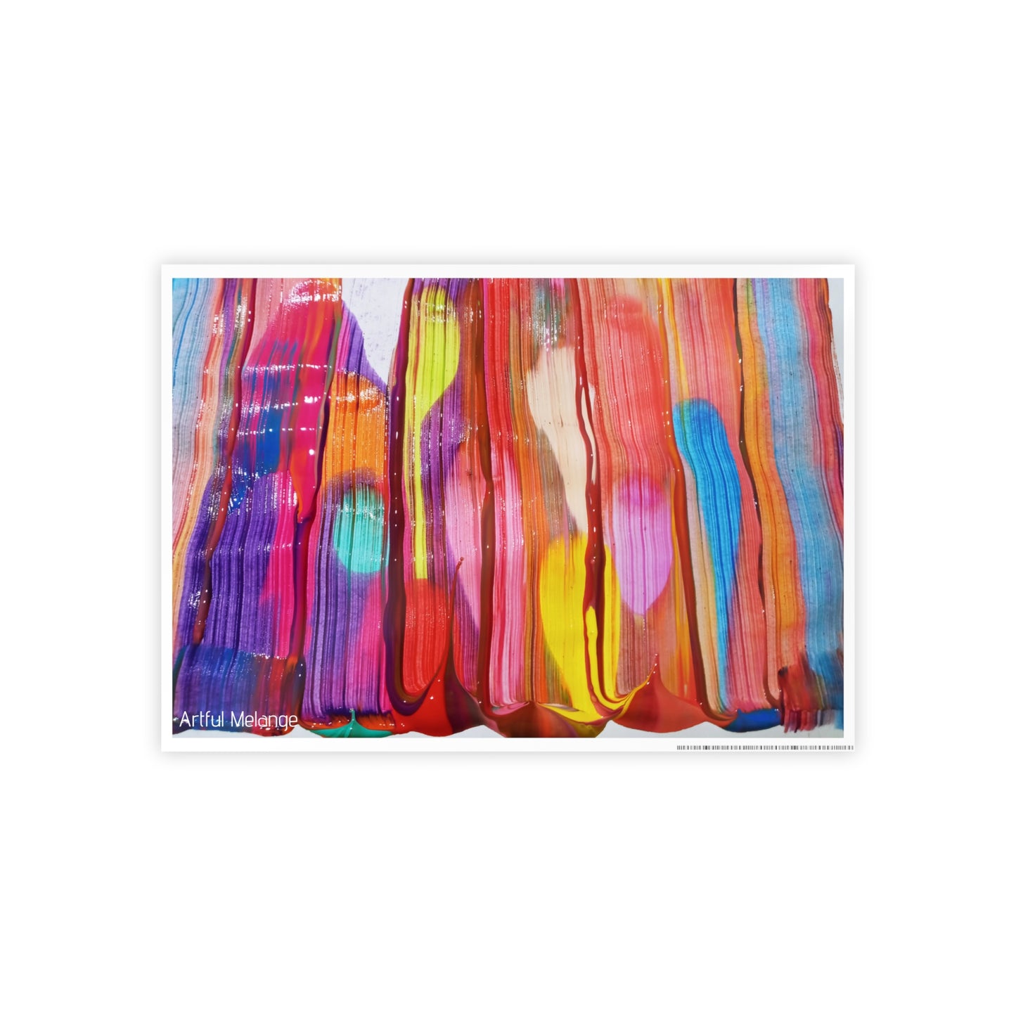 Gleaming Acrylic Abstract Poster: A Spectrum of Colorful Elegance