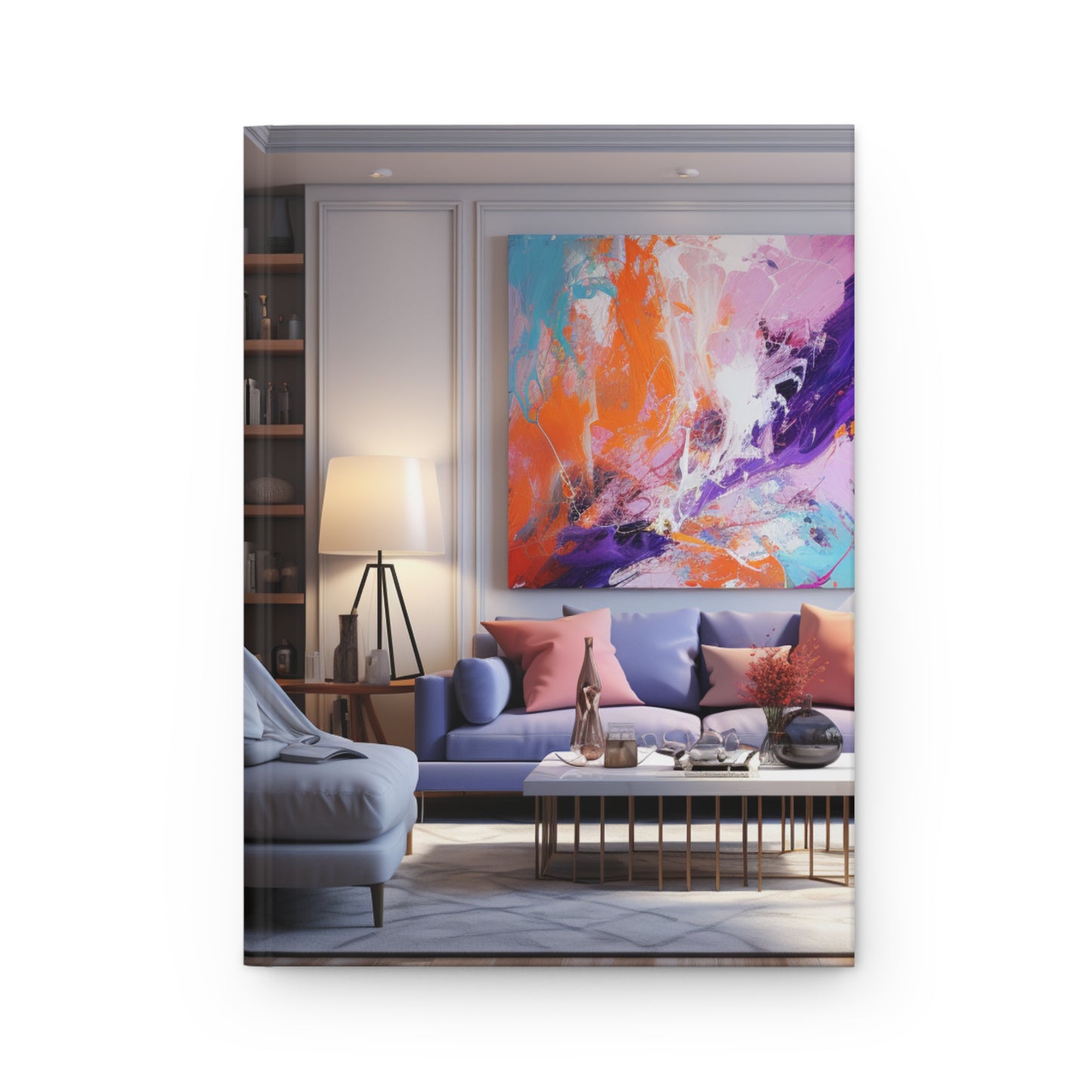 Abstract Elegance: Living Room Harmony Hardcover Journal