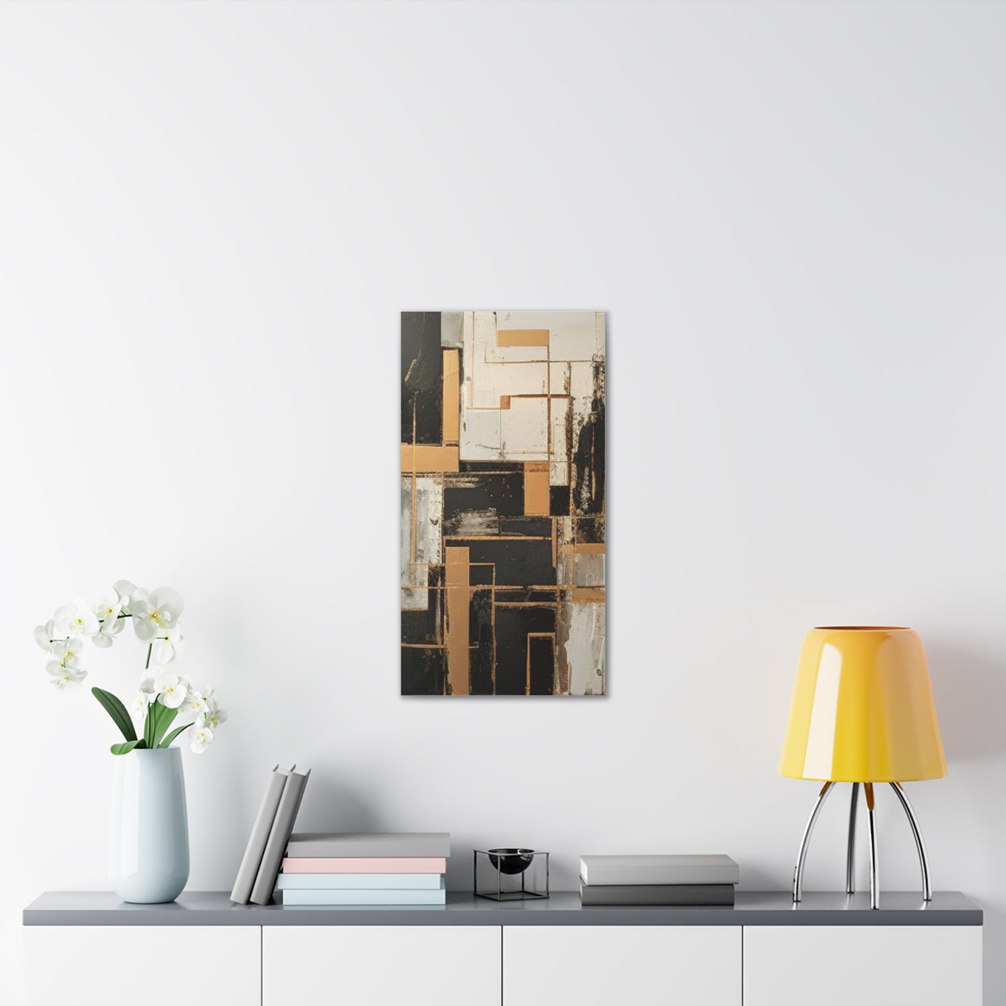 Gold and Black Elegance: A Symphony of Sophistication Canvas Print