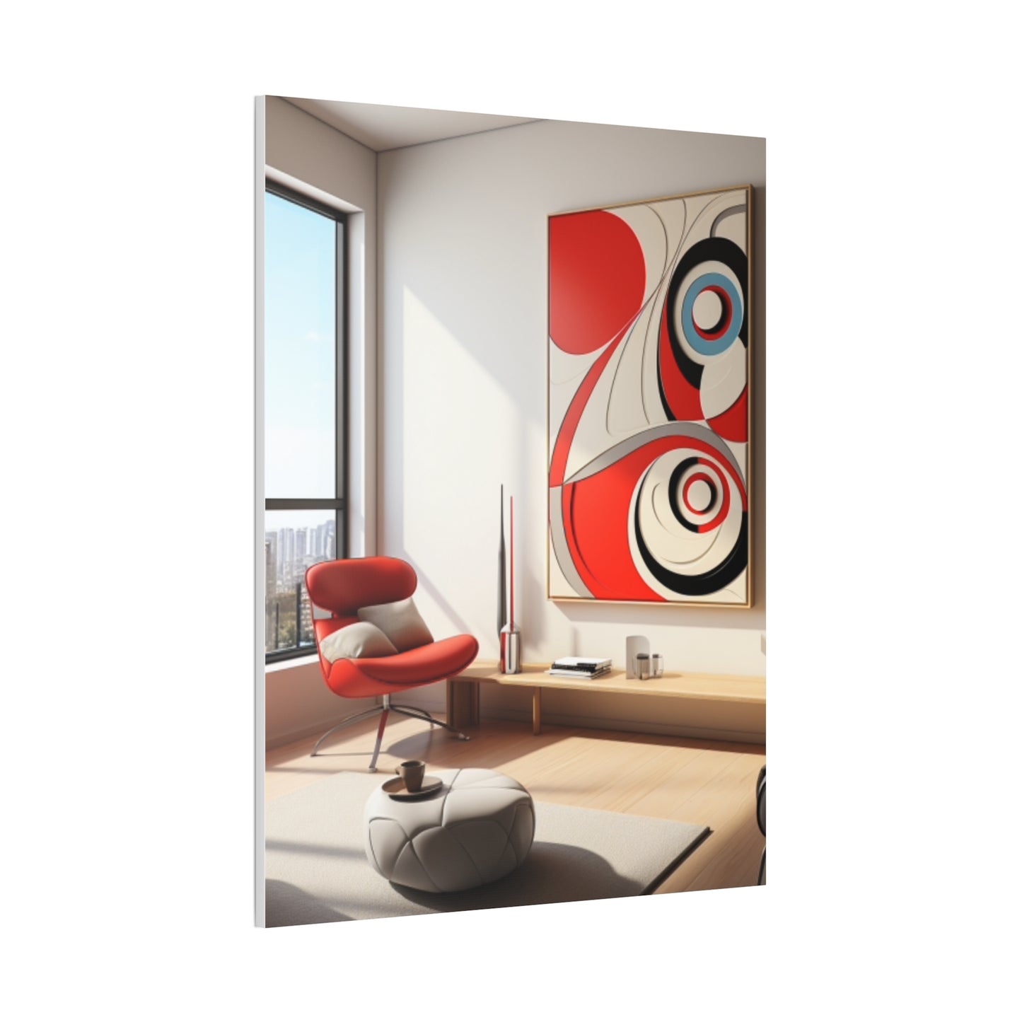 Crimson Elegance: A Symphony of Sophistication Canvas Print