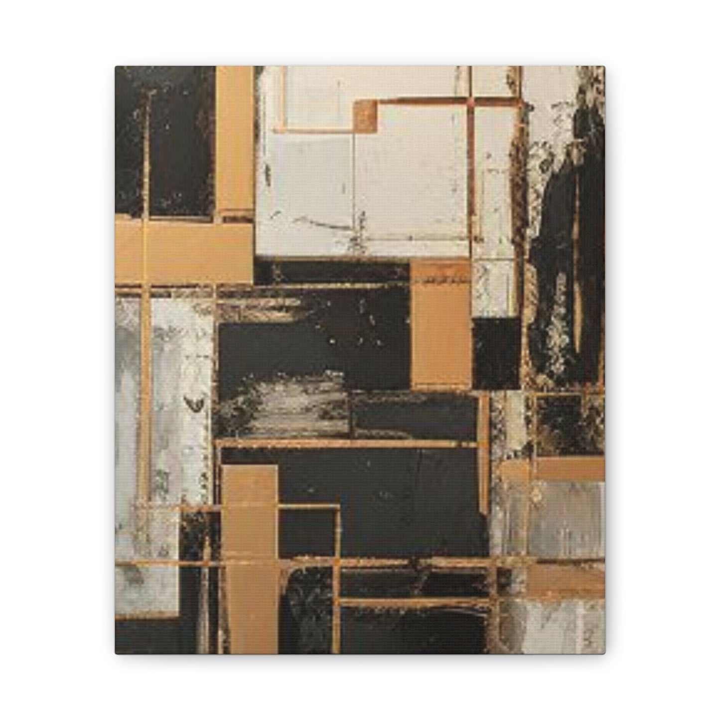 Gold and Black Elegance: A Symphony of Sophistication Canvas Print