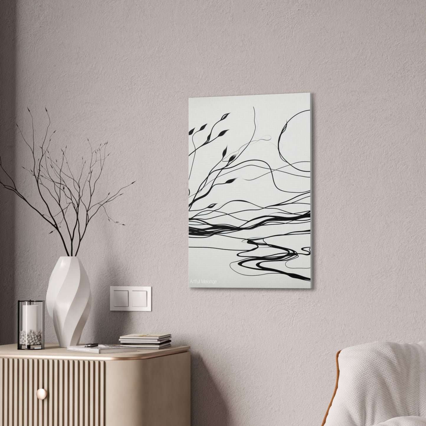 Primary Elegance: A Symphony of Sophistication Canvas Print