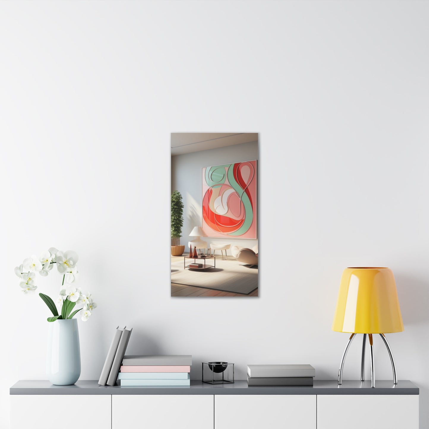 Timeless Elegance: Refined Pink Hues Canvas Print for Sophisticated Living Spaces