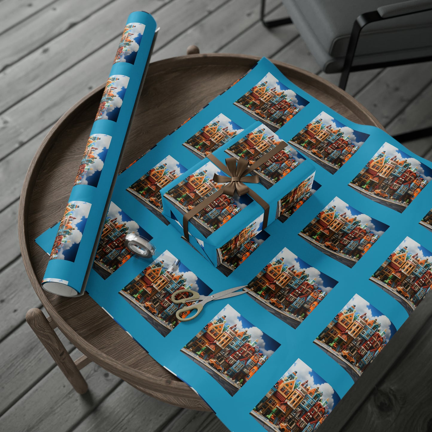 Brickopolis Wonders Children's Wrapping Paper