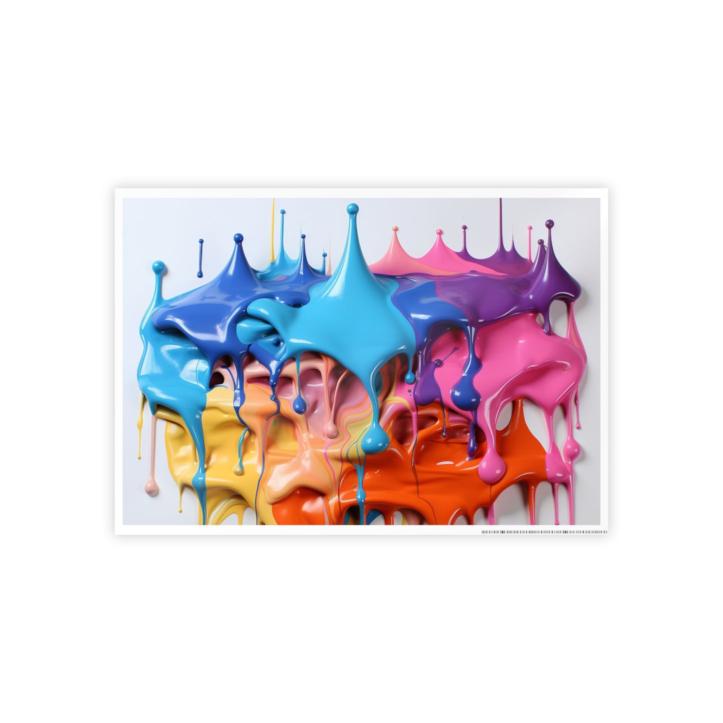 Gleaming Acrylic Abstract Poster: A Spectrum of Colorful Elegance