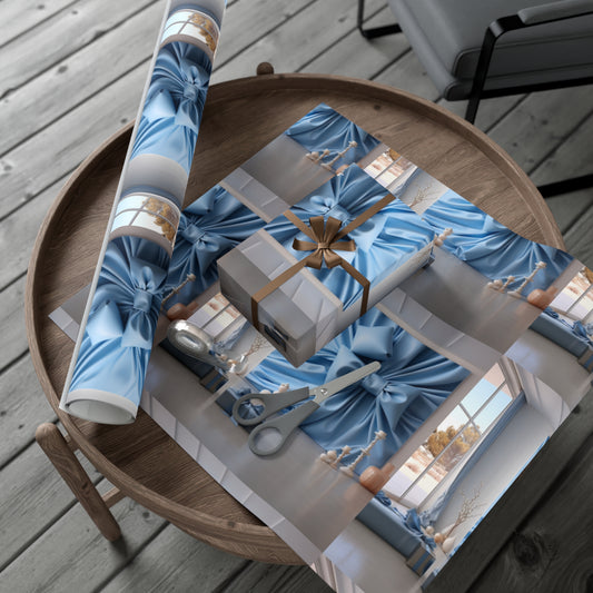 Elegant Blue Holiday Wrapping Paper Collection – Elevate Your Gifts with Sophisticated Style