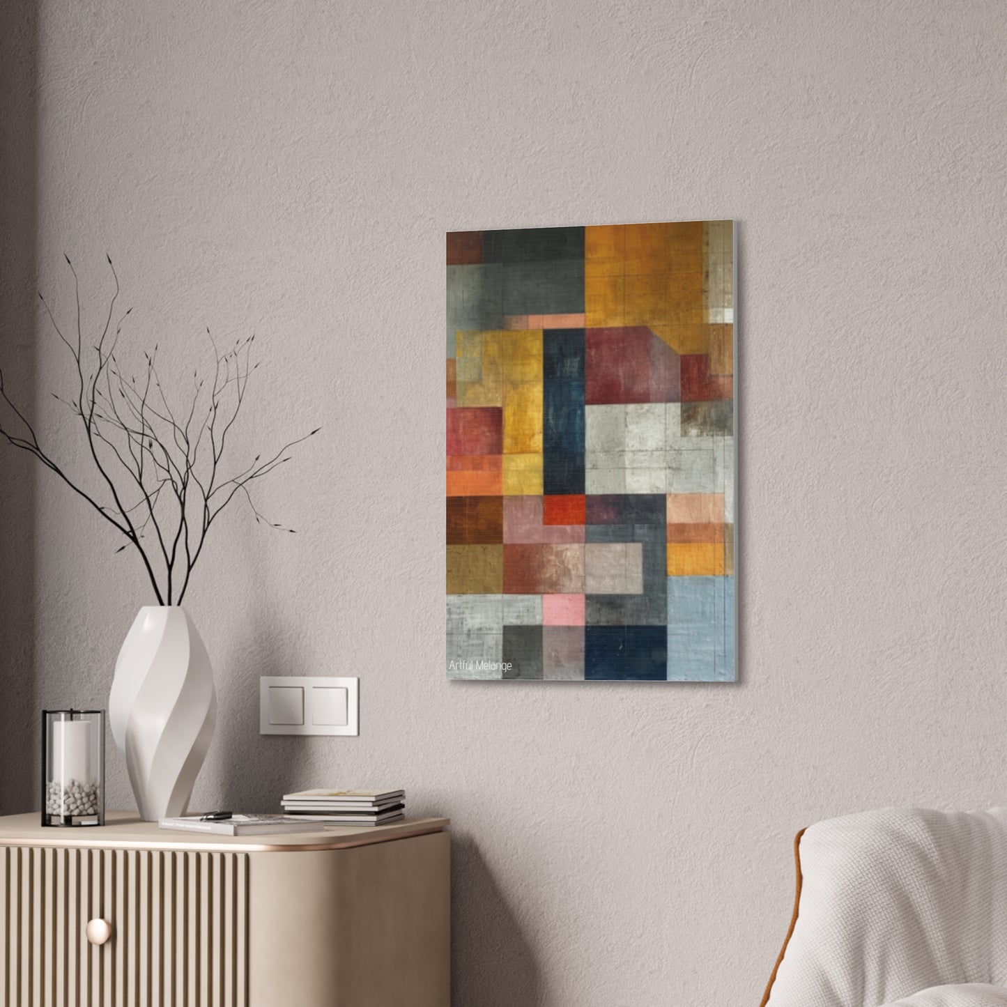 Primary Elegance: A Symphony of Sophistication Canvas Print