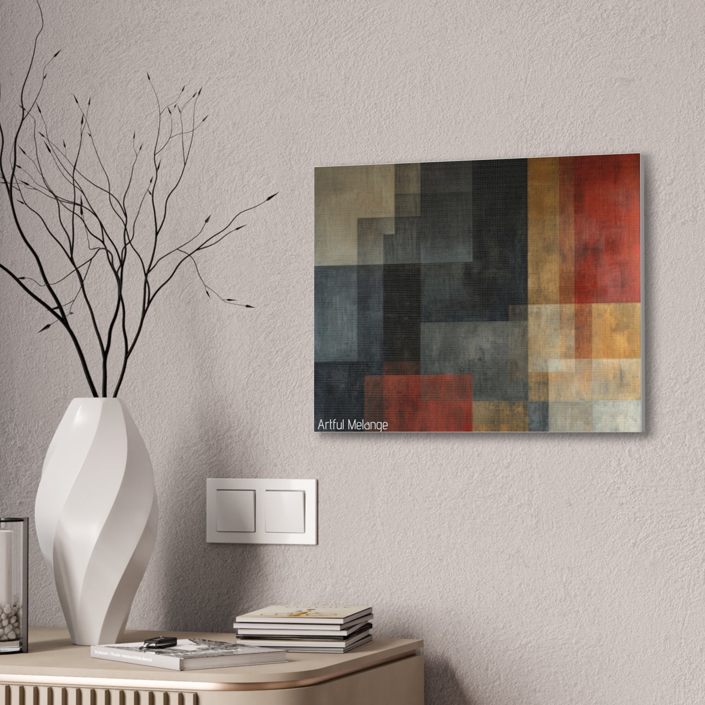 Primary Elegance: A Symphony of Sophistication Canvas Print