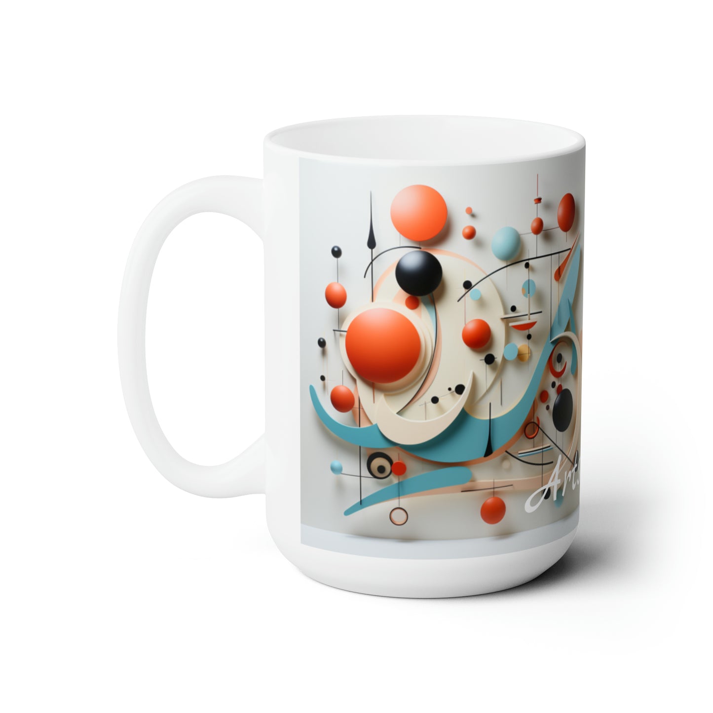 Artsy Pour Ceramic Mug 15oz