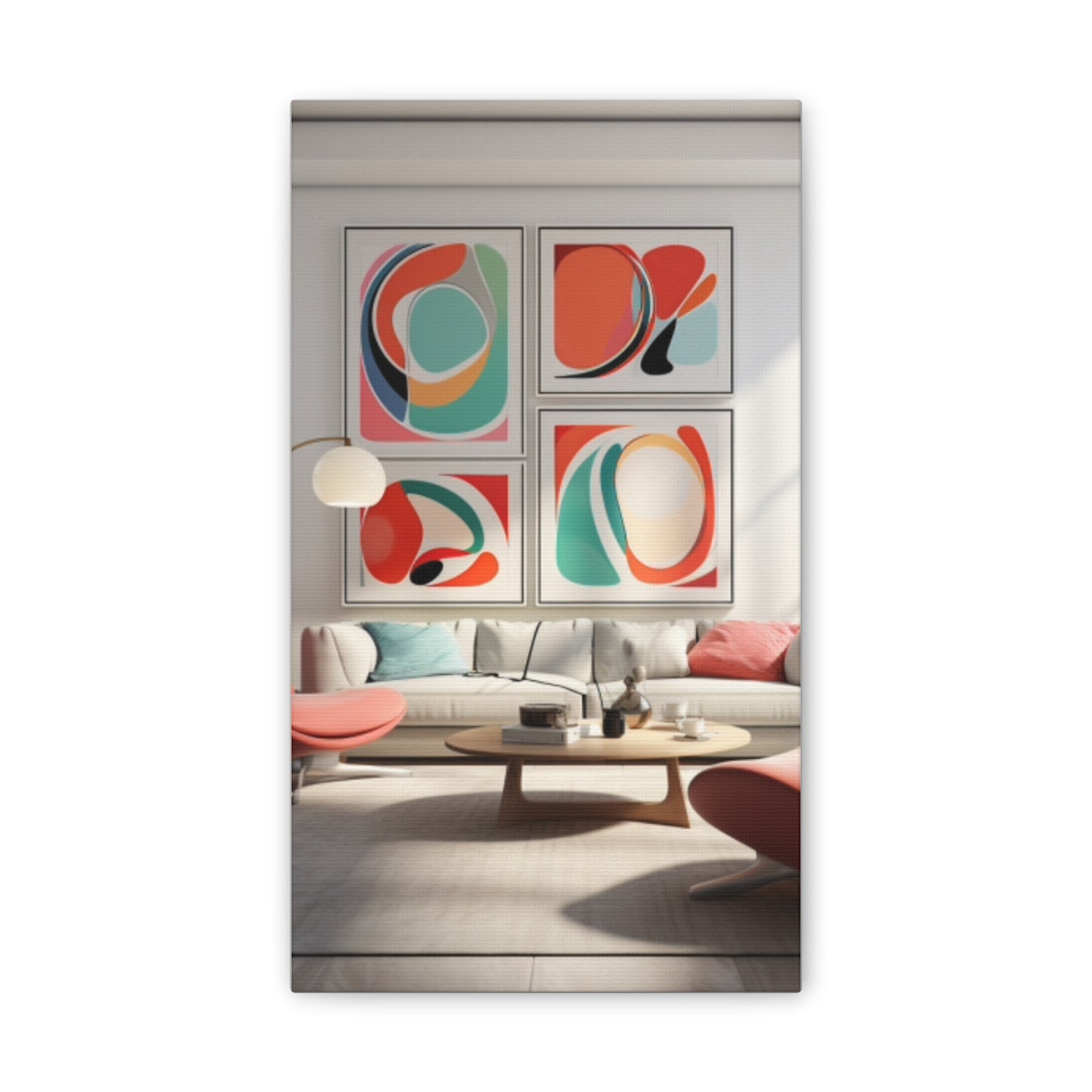 Timeless Elegance: Refined Pink Hues Canvas Print for Sophisticated Living Spaces