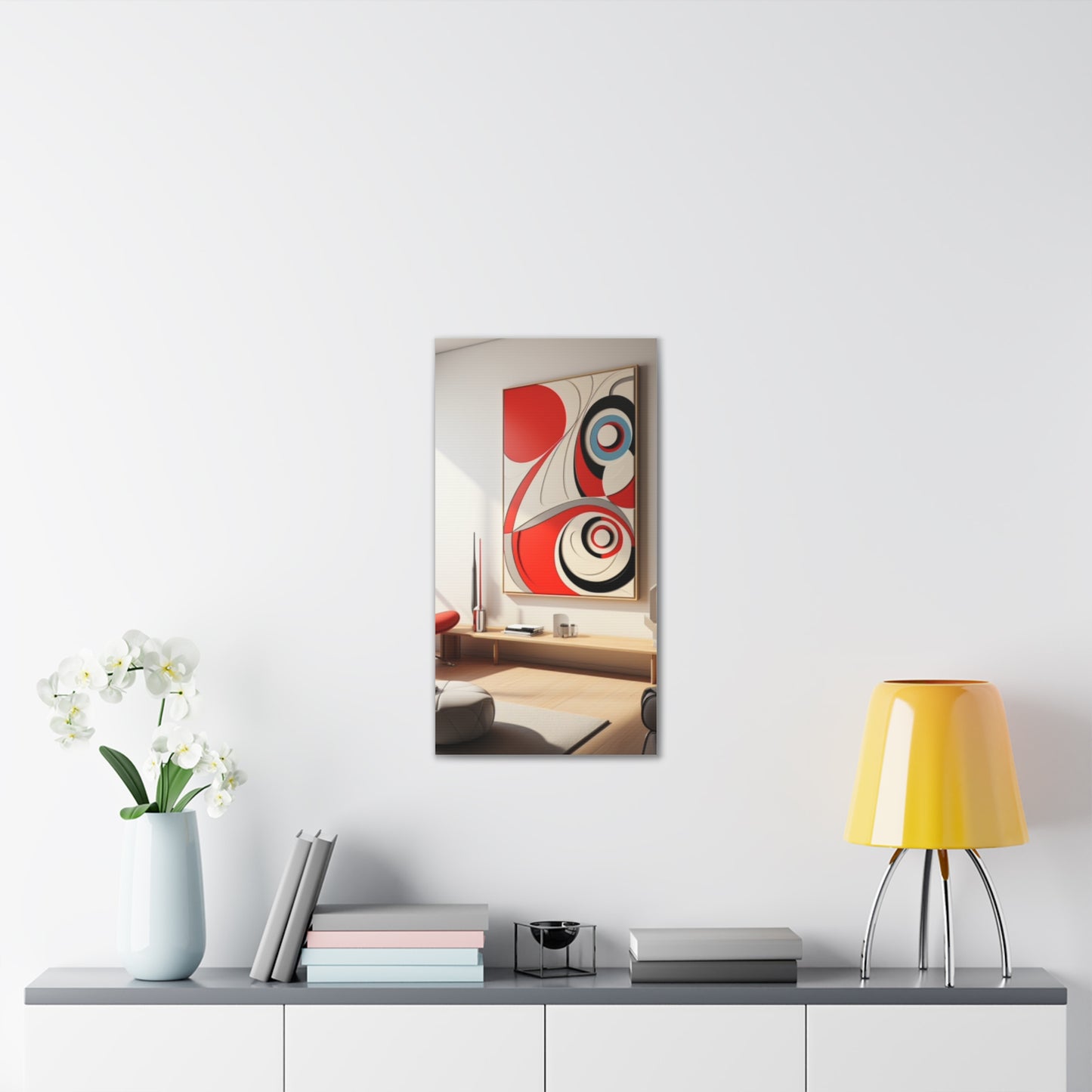 Crimson Elegance: A Symphony of Sophistication Canvas Print