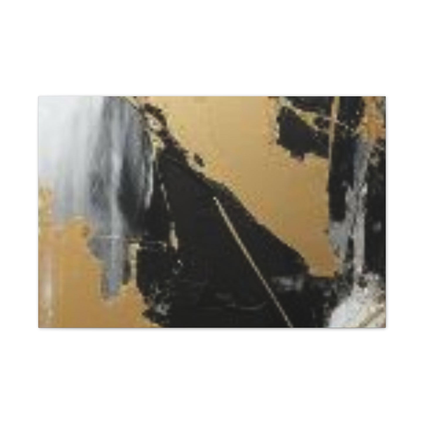 Gold and Black Elegance: A Symphony of Sophistication Canvas Print