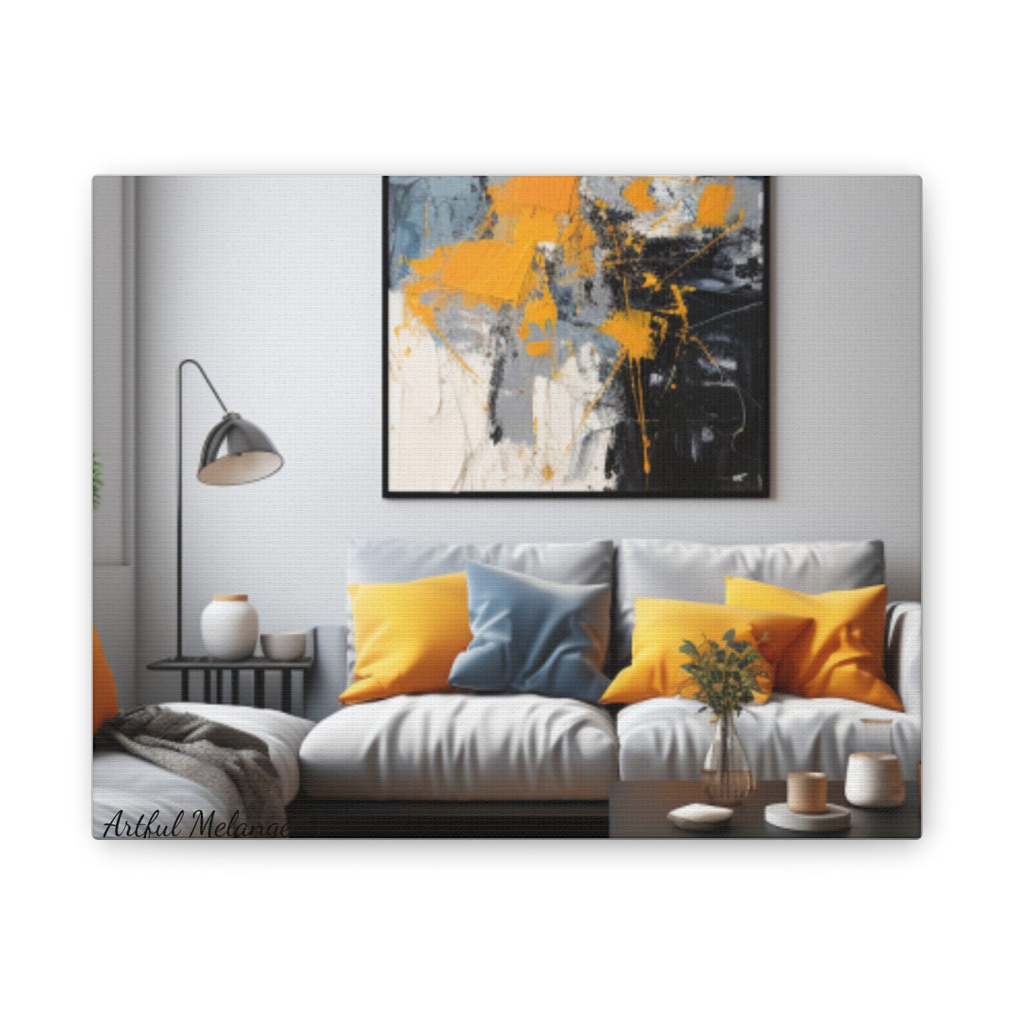 Timeless Elegance: Refined Yellow Hues Canvas Print for Sophisticated Living Spaces