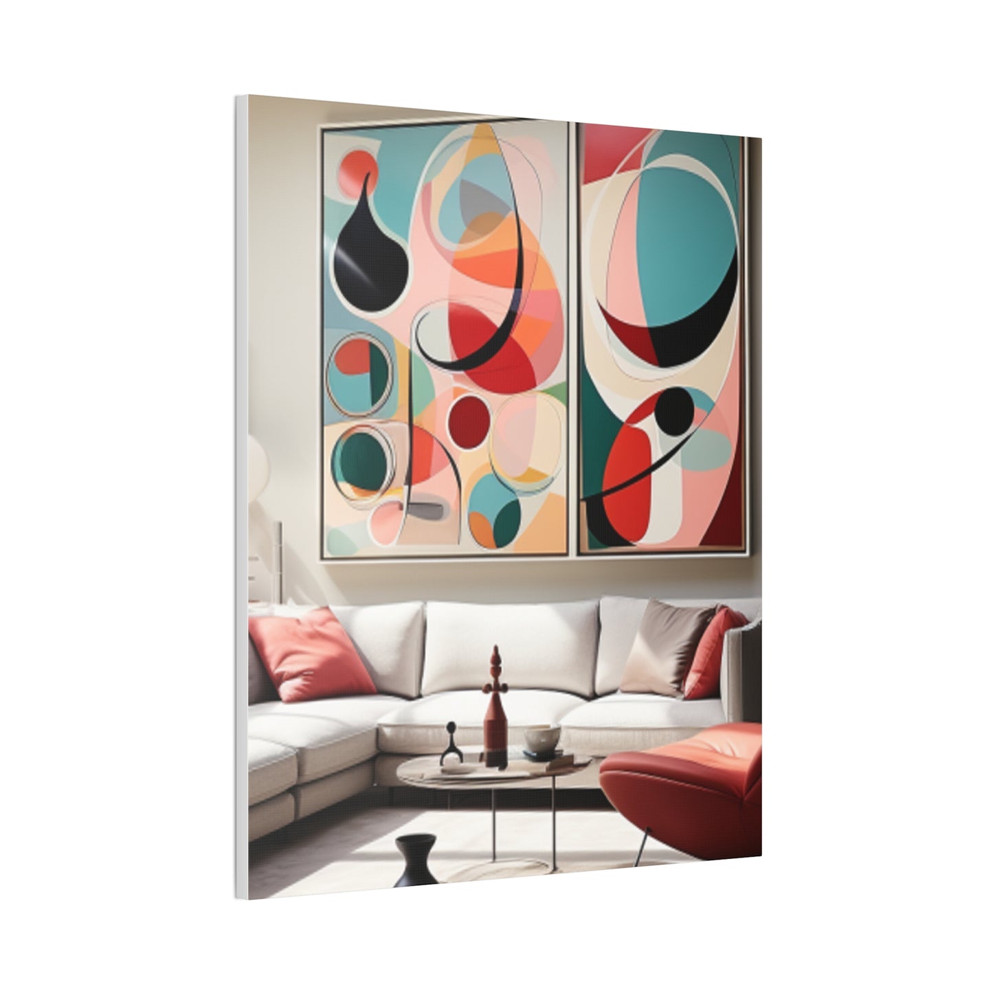 Timeless Elegance: Refined Pink Hues Canvas Print for Sophisticated Living Spaces