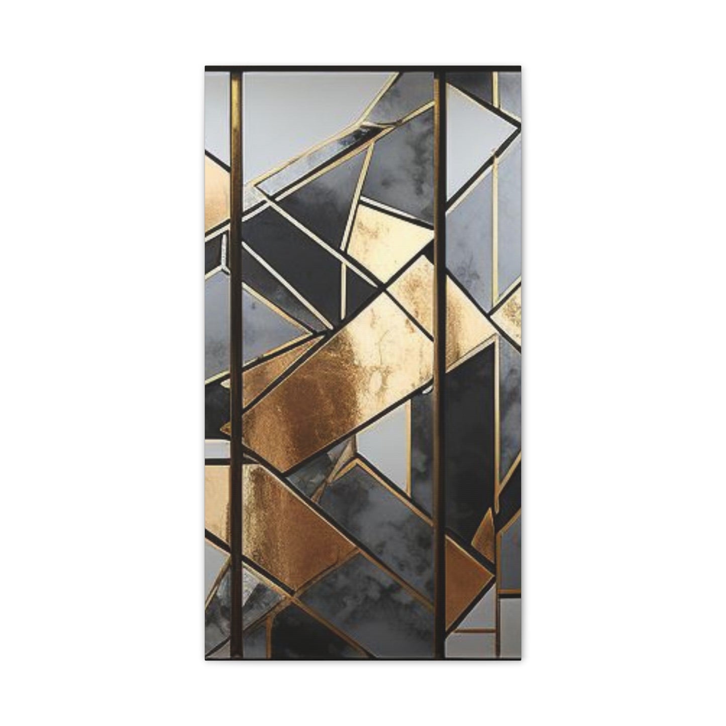 Gold and Black Elegance: A Symphony of Sophistication Canvas Print