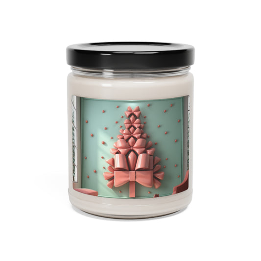 Festive Glow Pink and Green Holiday Scented Soy Candle, 9oz