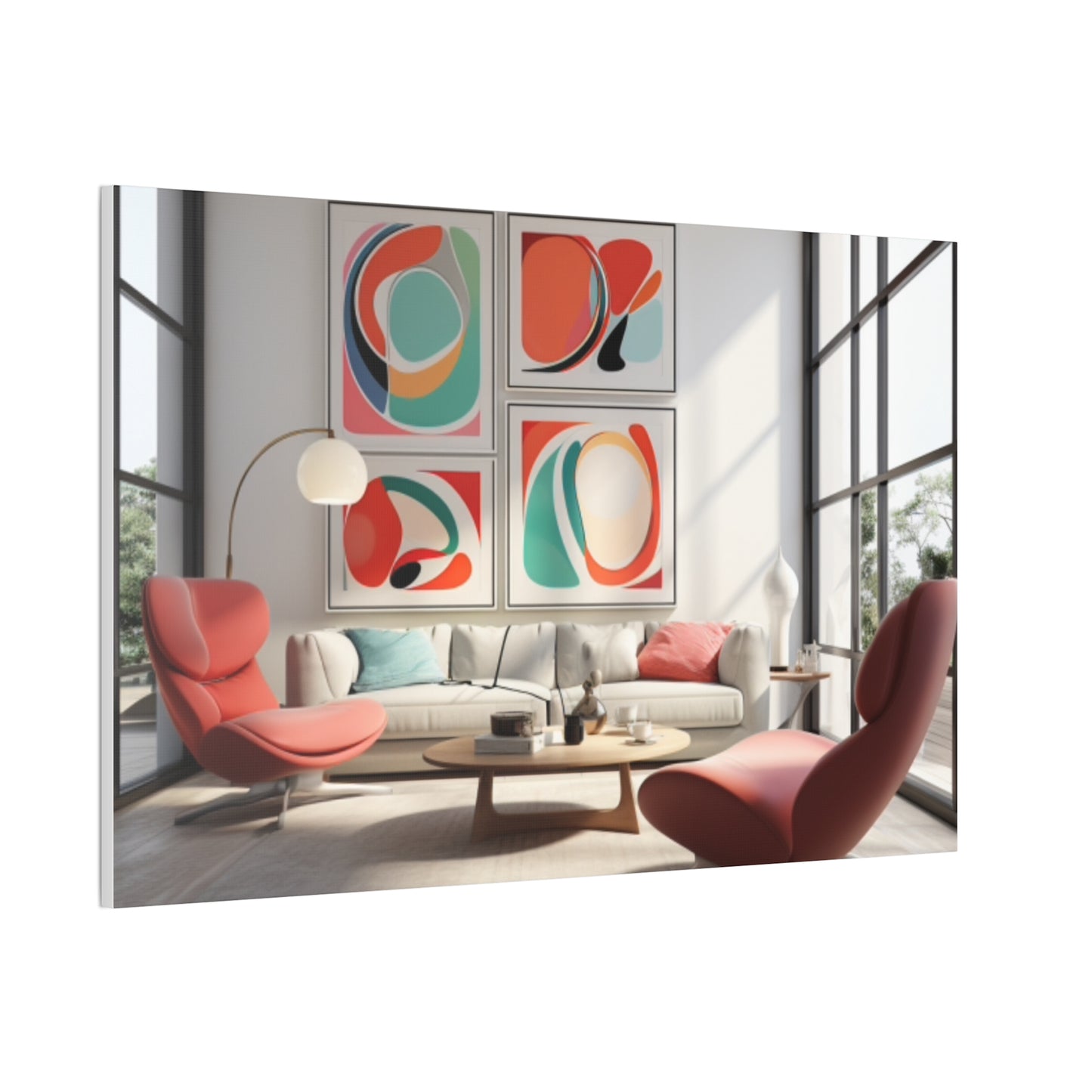 Timeless Elegance: Refined Pink Hues Canvas Print for Sophisticated Living Spaces