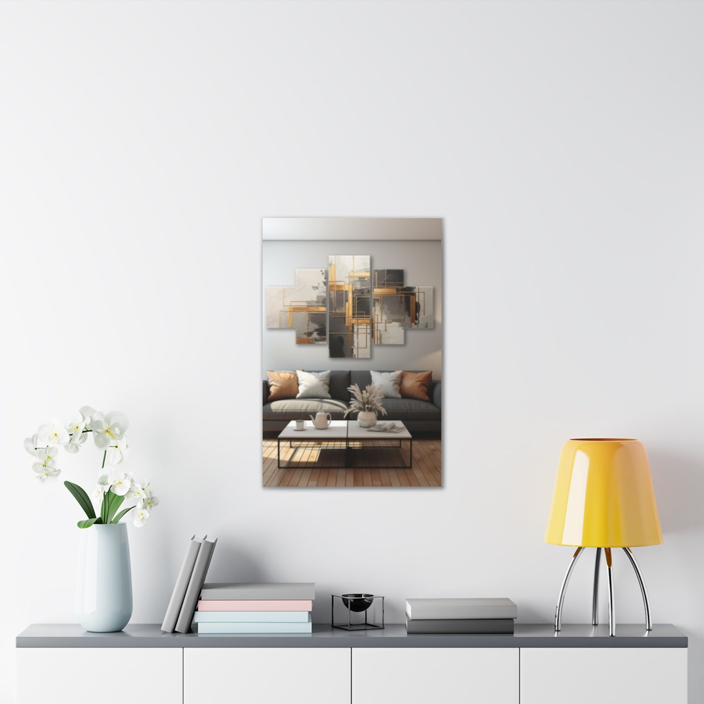 Gold and Black  Elegance: A Symphony of Sophistication Canvas Print