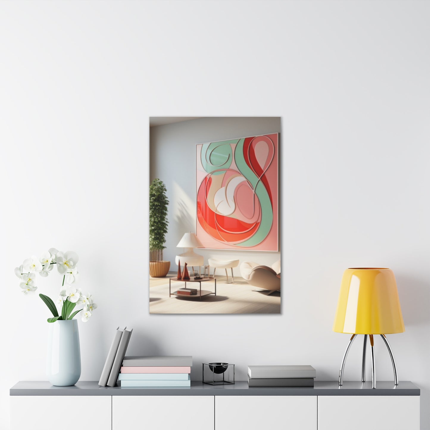 Timeless Elegance: Refined Pink Hues Canvas Print for Sophisticated Living Spaces