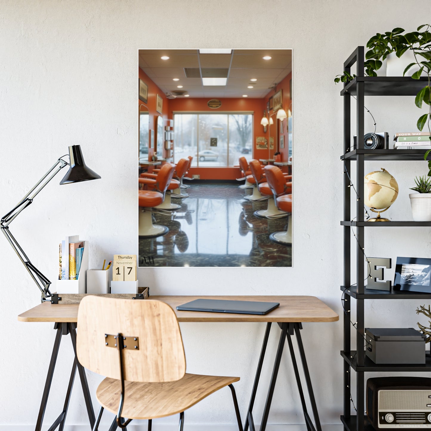 Black Hair Salon Interiors: Poster Prints Celebrating Style