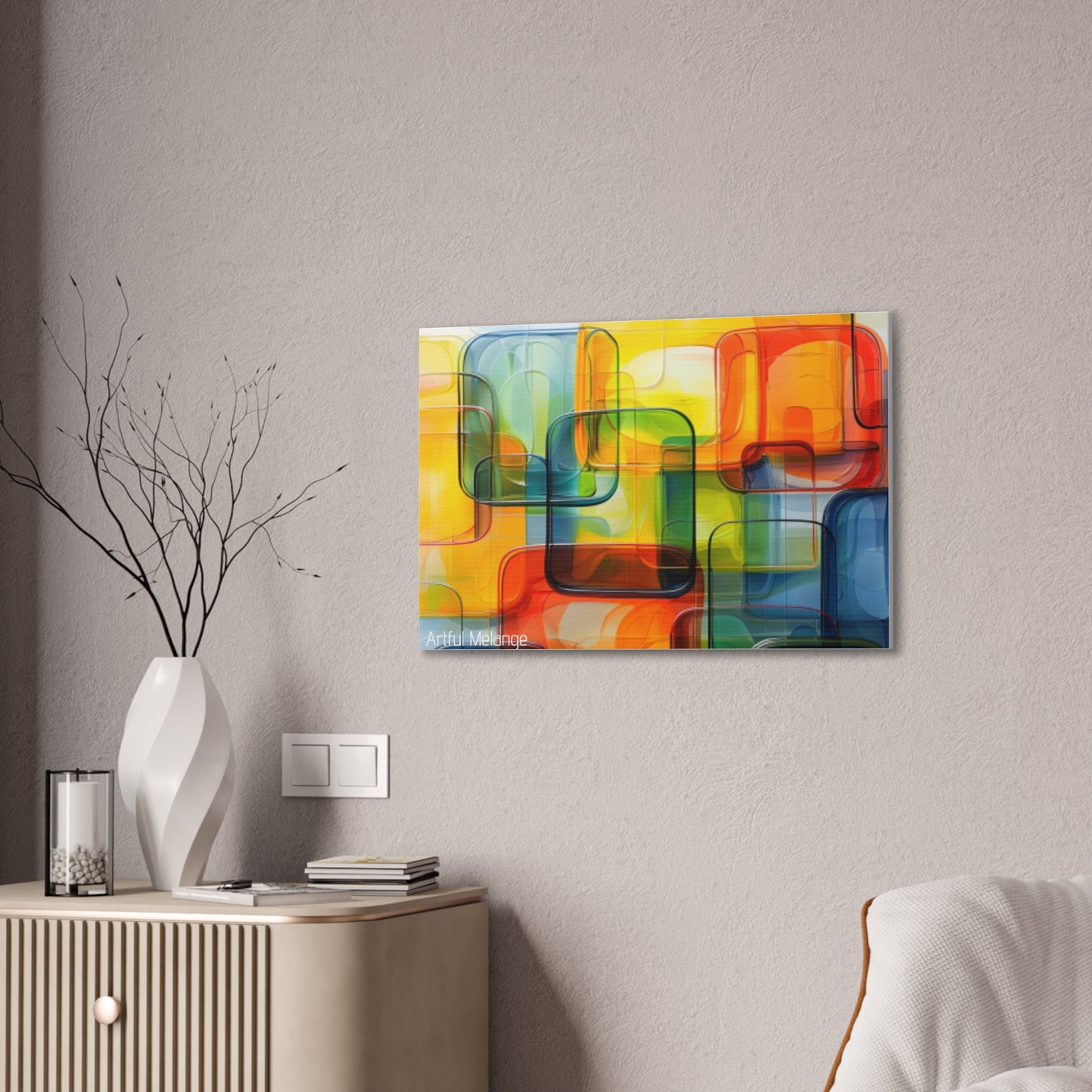 Primary Elegance: A Symphony of Sophistication Canvas Print