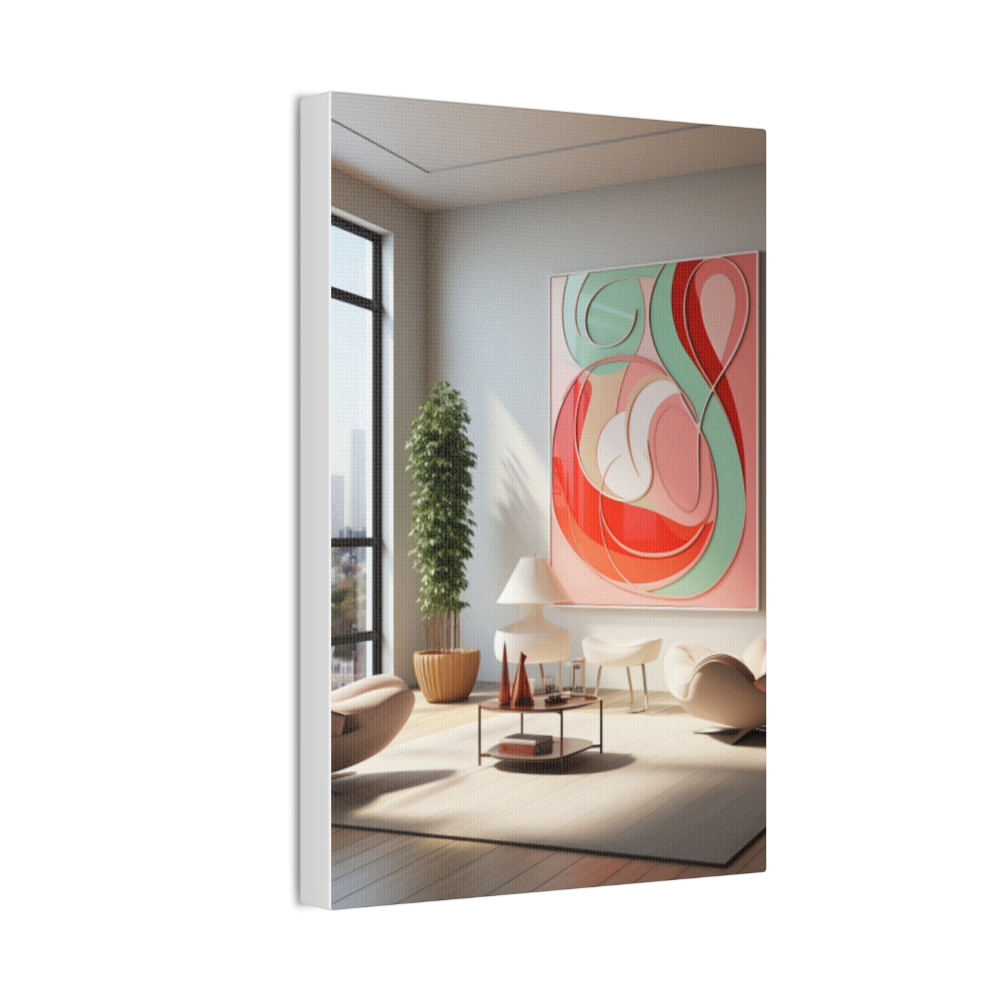 Timeless Elegance: Refined Pink Hues Canvas Print for Sophisticated Living Spaces