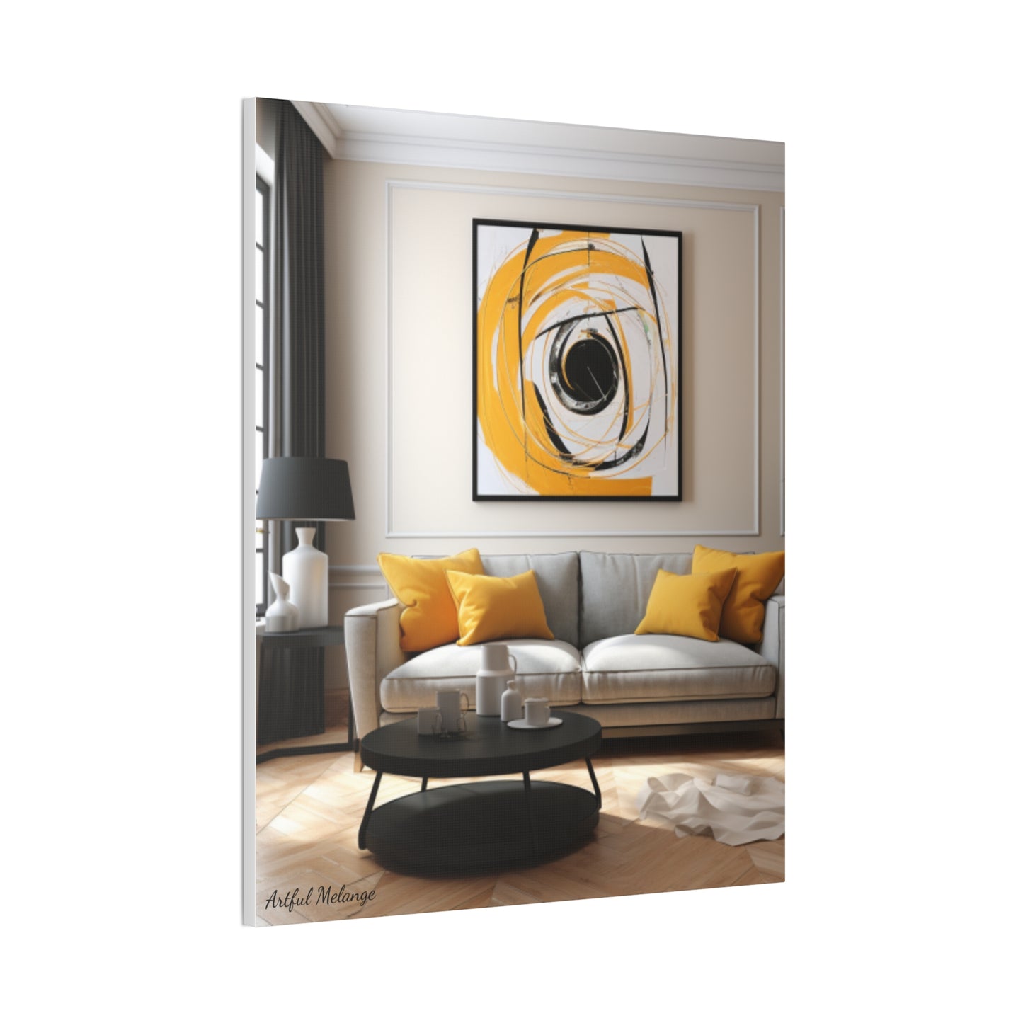 Timeless Elegance: Refined Yellow Hues Canvas Print for Sophisticated Living Spaces