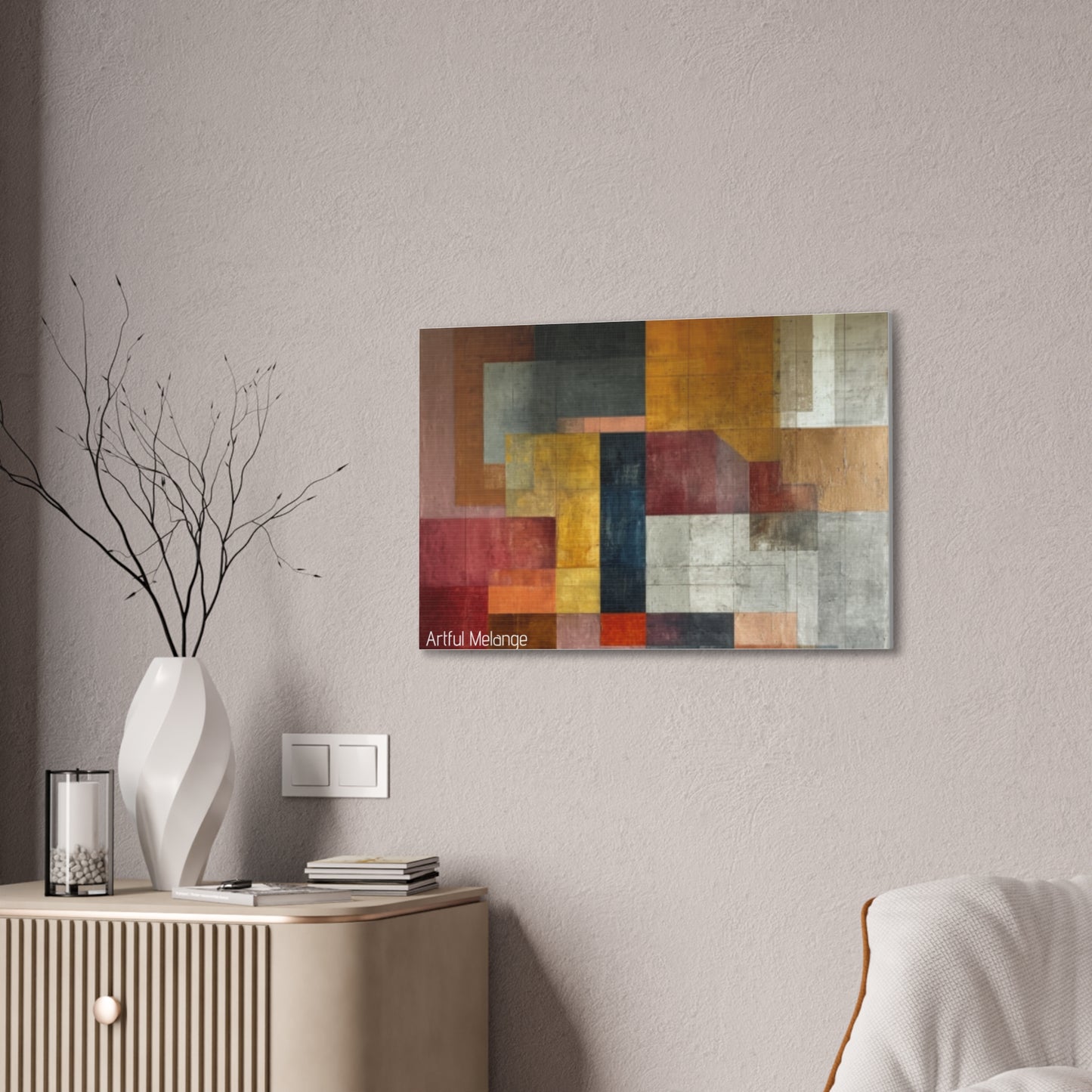 Primary Elegance: A Symphony of Sophistication Canvas Print