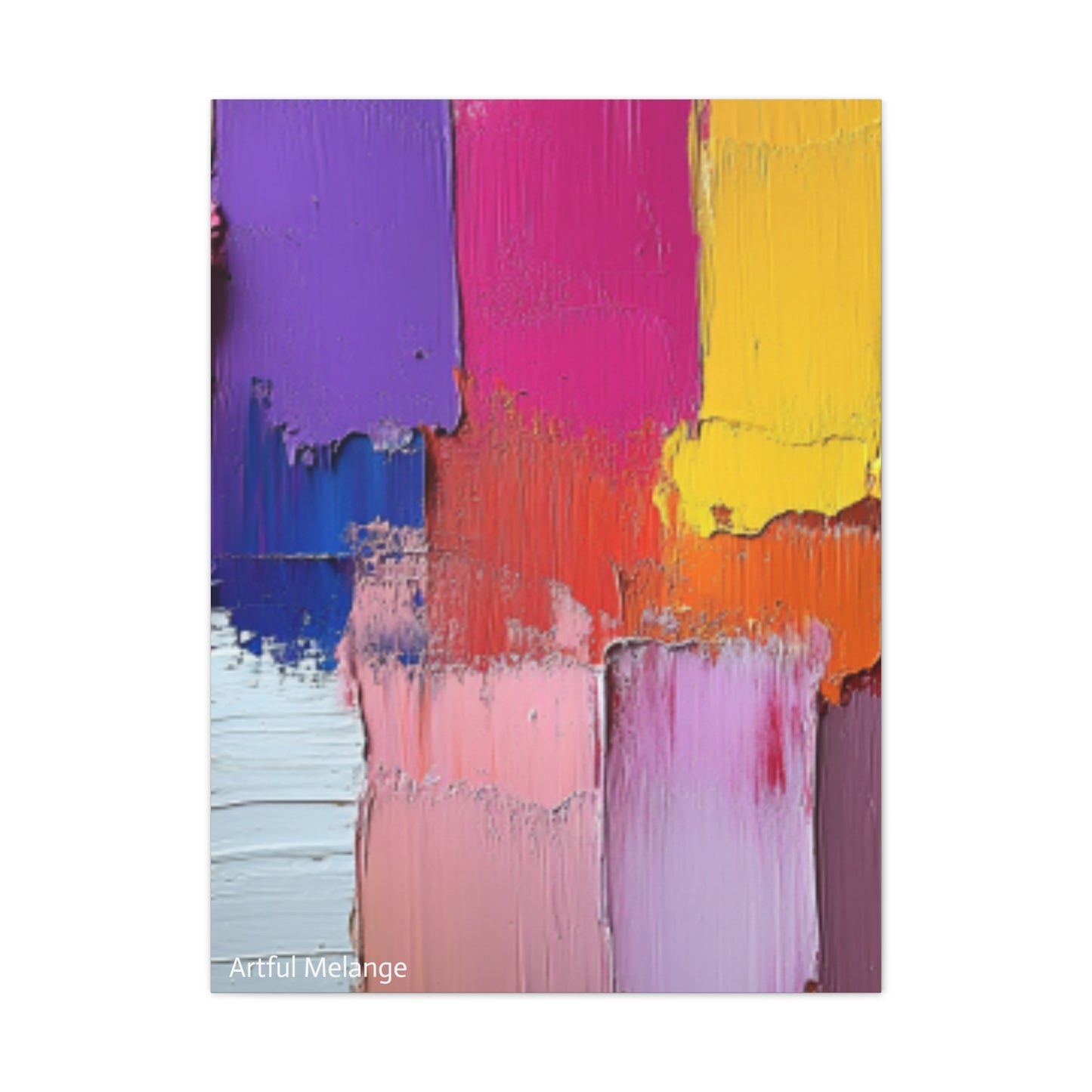 Acrylic Abstract Canvas Print - Homage to the Divine Nine/Gold Purple Pink and Green 4